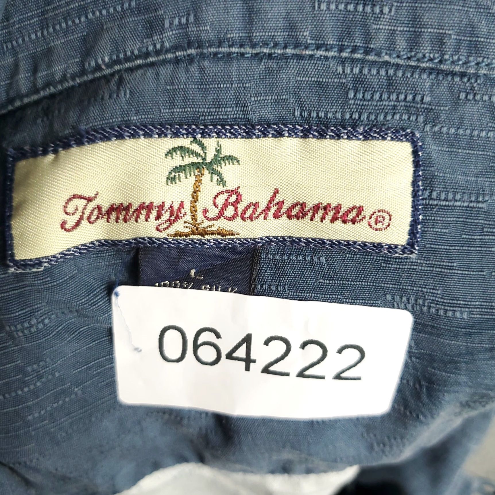 Tommy Bahama Tommy Bahama Shirt Mens Large Blue Floral Silk Camp Collar Hawaiian Button Up Size US L / EU 52-54 / 3 - 8 Thumbnail