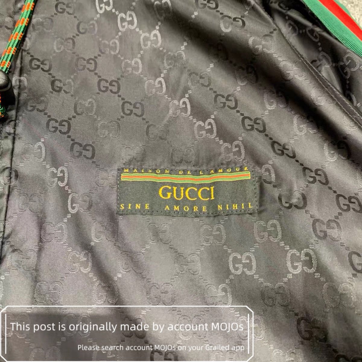 Gucci Sz 44 Gucci Green & Red Stripe Monogram Jacket mojos1046 Size US S / EU 44-46 / 1 - 5 Thumbnail