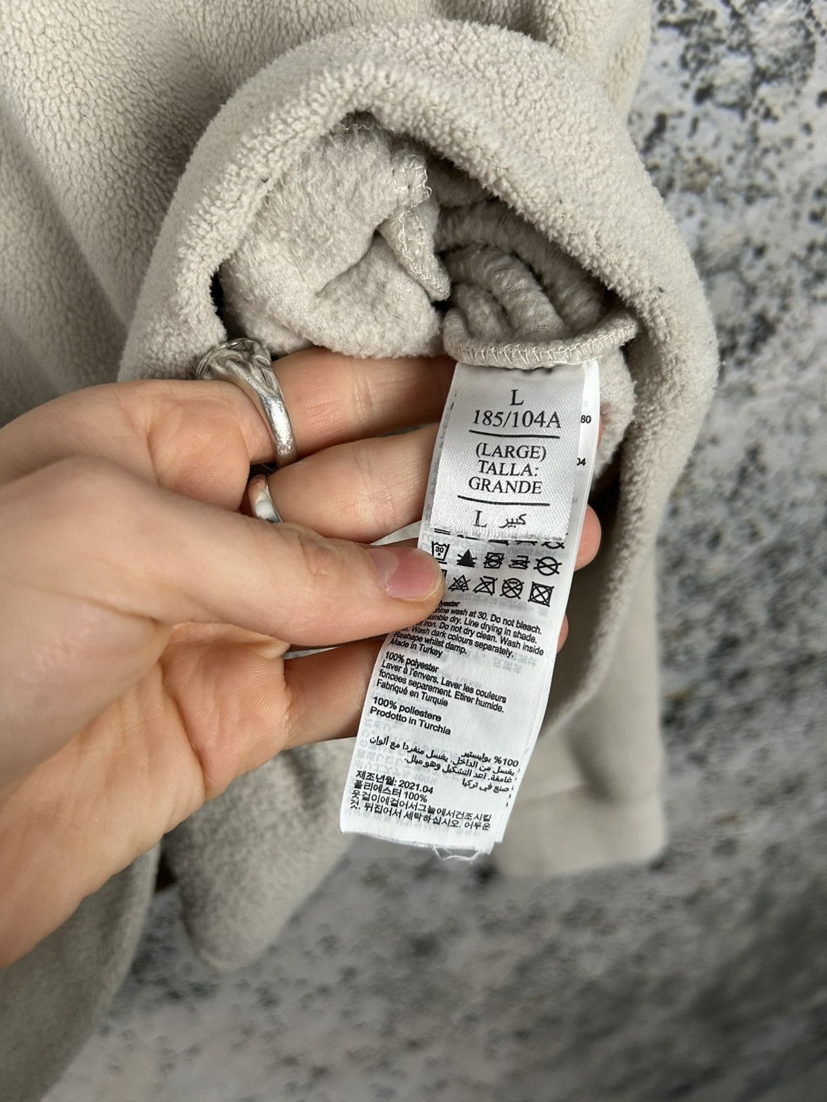 Allsaints Allsaints Fluffy Cream Hoodie Streetwear Designer Hype Size US L / EU 52-54 / 3 - 5 Thumbnail