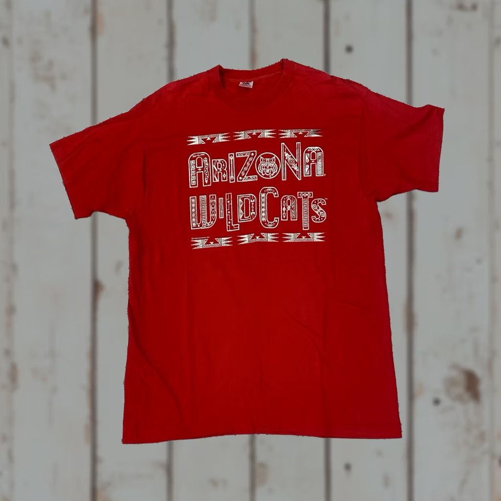 Fruit Of The Loom VINTAGE Fruit of the Loom Arizona Wildcats T Shirt XL Red 90s Men Logo Graphic Print Shirts Mens Size US XL / EU 56 / 4 - 1 Thumbnail