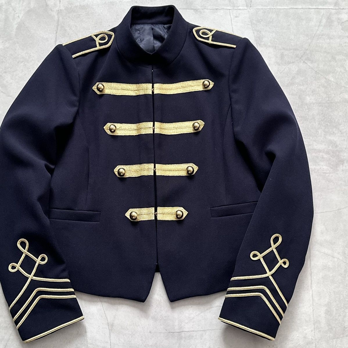 Hysteric Glamour 00s Napoleon Military Jacket Balmain PPFM Hedi Slimane Vibe Size M / US 6-8 / IT 42-44 - 2 Thumbnail