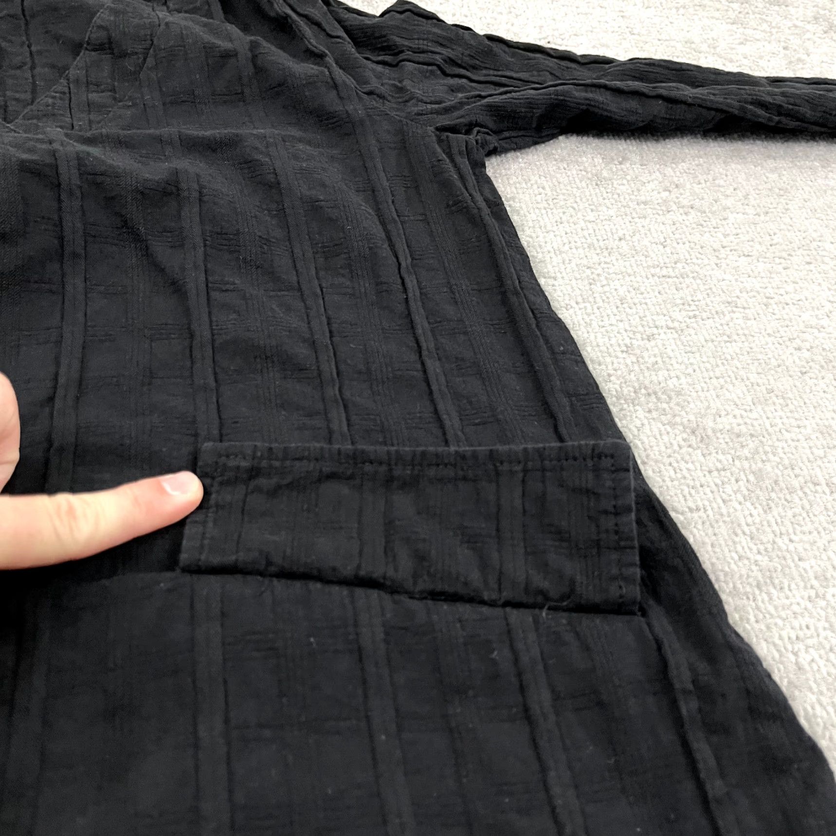 Vintage VINTAGE Pomander Place Women's Black V-Neck Tunic Top Mini Dress Casual Office Soft Cotton Small Size S / US 4 / IT 40 - 7 Thumbnail