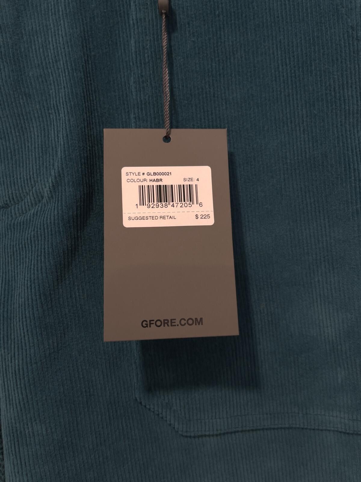 G/FORE G/FORE Women's Teal Corduroy Pants Size 4 Size 27" / US 4 / IT 40 - 3 Thumbnail