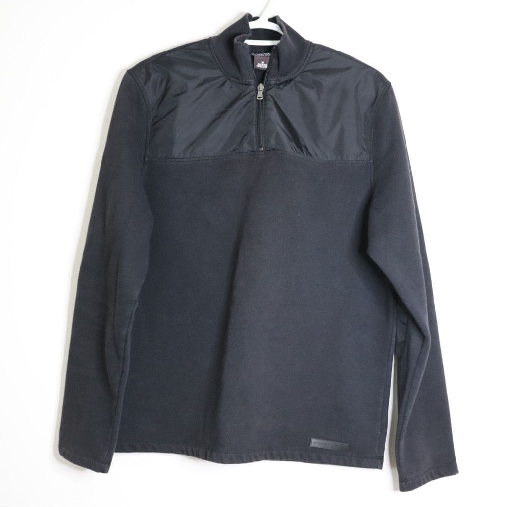Michael Kors Michael Kors Men Black Collared Fleece Top 1/4 Zip M Preppy Size US M / EU 48-50 / 2 - 1 Thumbnail