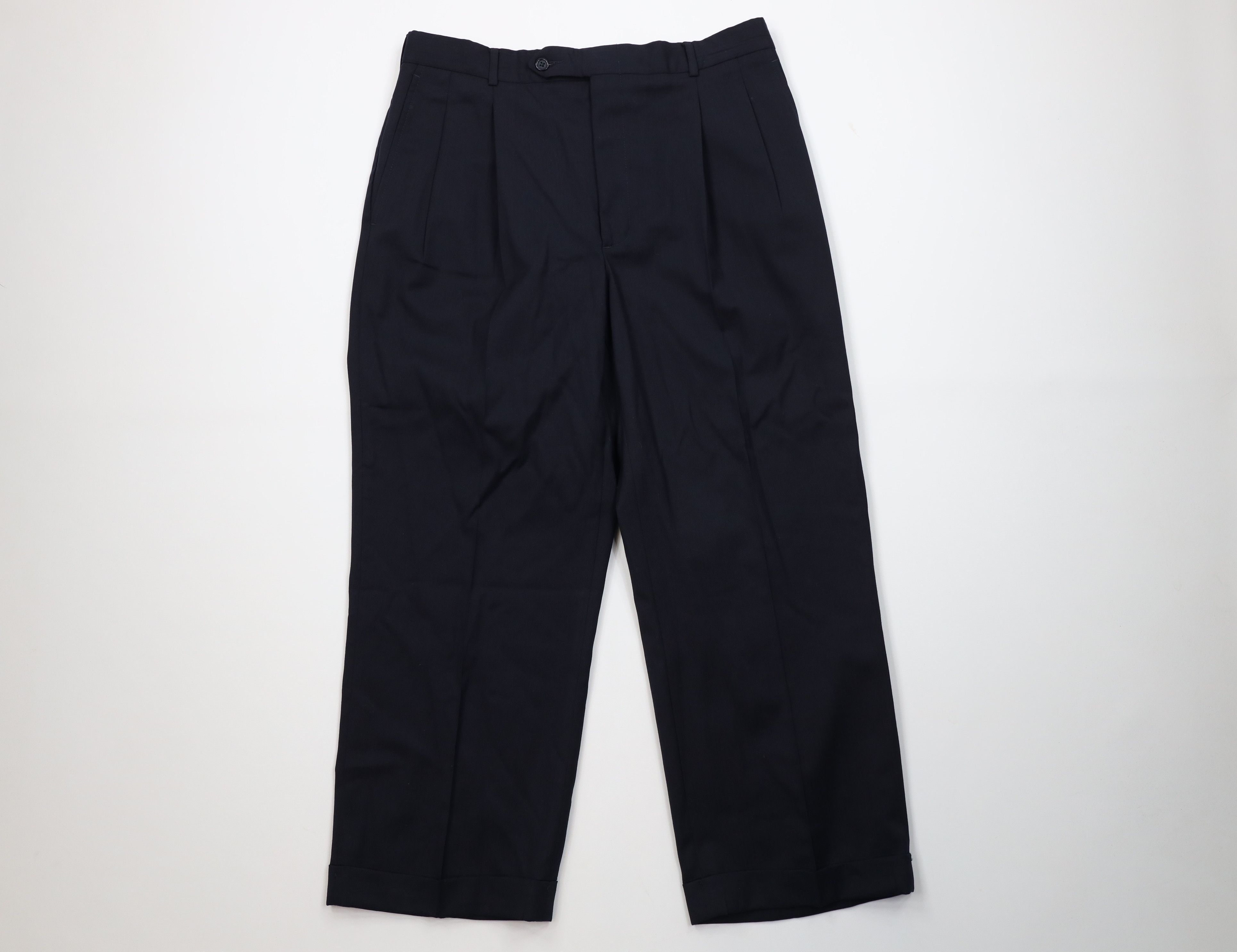 Vintage Vintage 90s Streetwear Wool Herringbone Wide Leg Chino Pants Size US 32 / EU 48 - 1 Thumbnail
