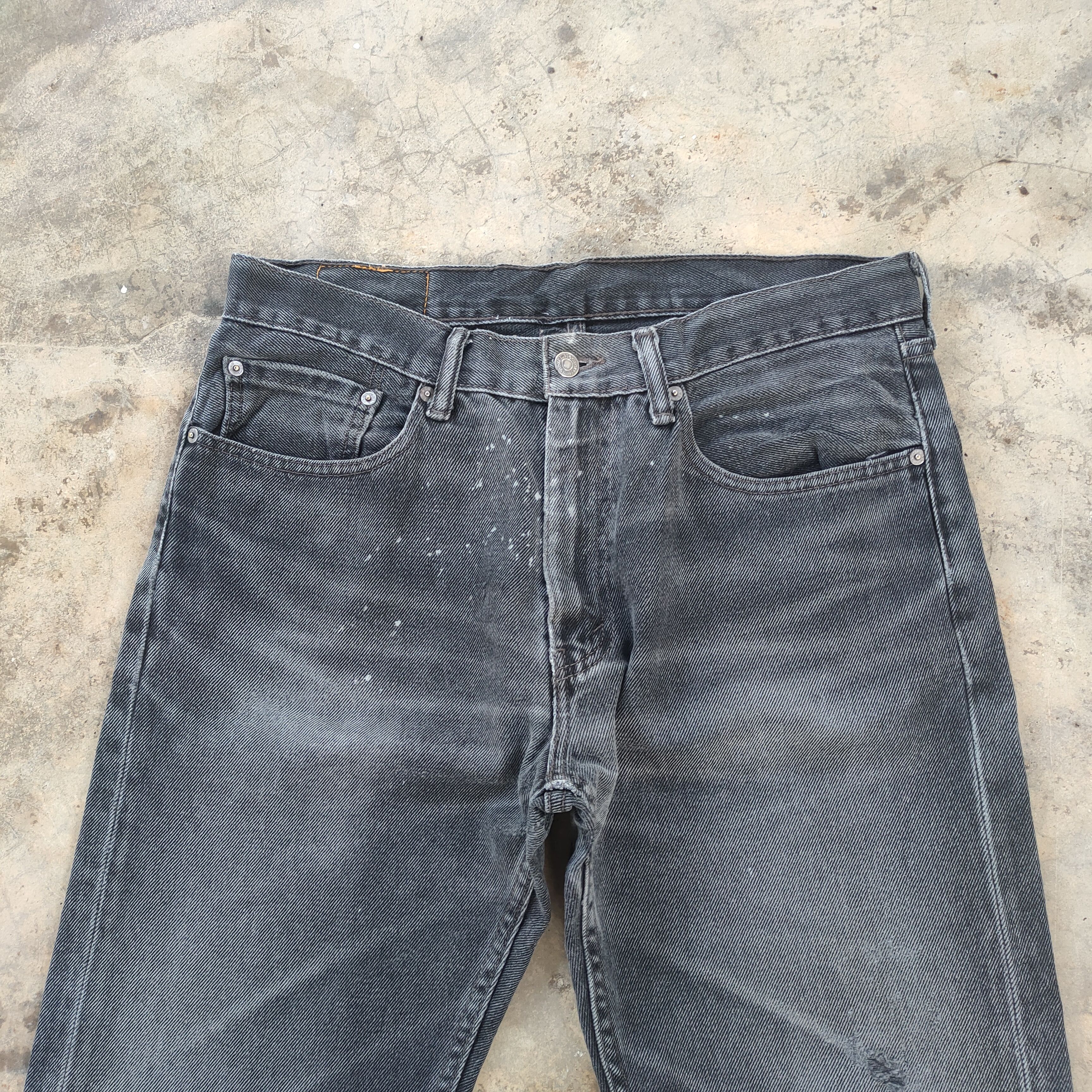 Levi's W35 VINTAGE LEVI'S BLACK RIPPED JEANS DENIM PANTS Size US 35 - 3 Thumbnail