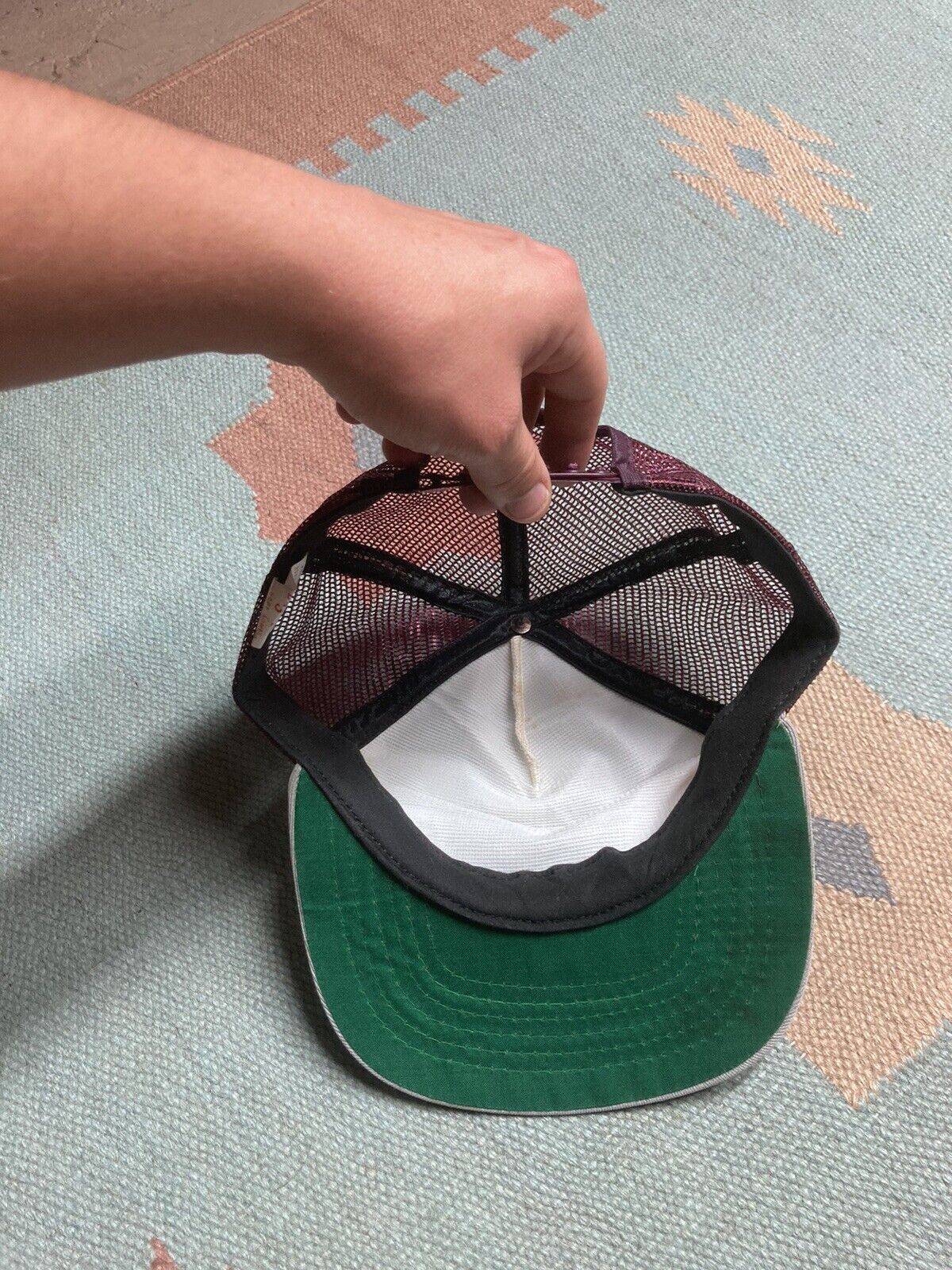 New Era × Vintage VTG 80s trucker hat tri tone new era USA SnapBack pro design Size ONE SIZE - 6 Thumbnail
