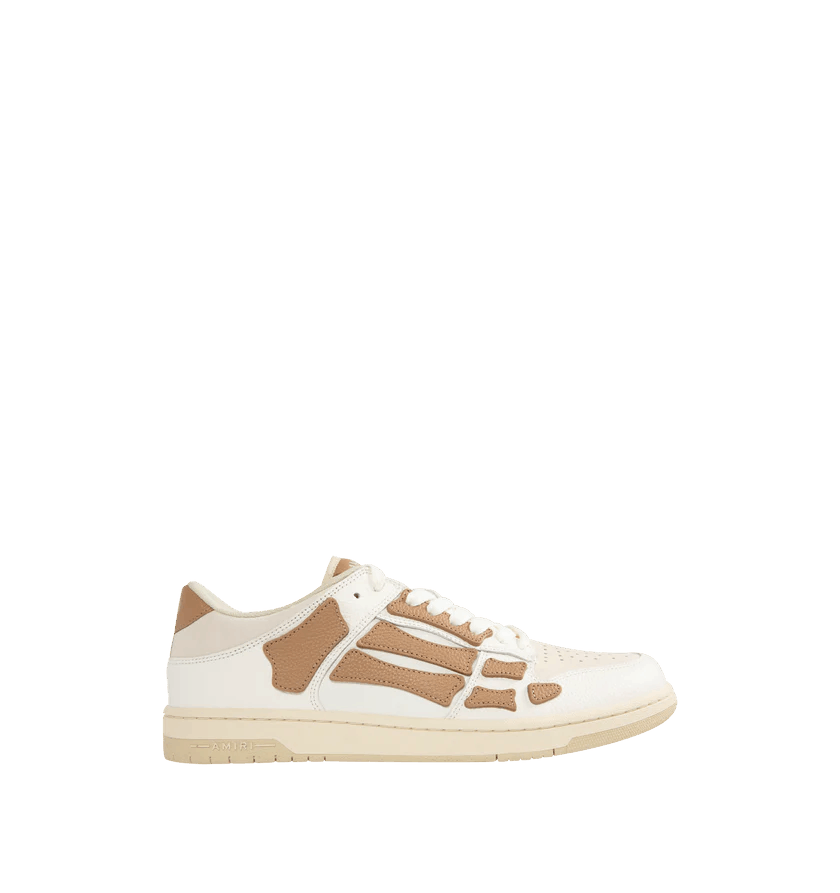 o1h1sh11225 Skel Low Top Sneaker in White/Camel