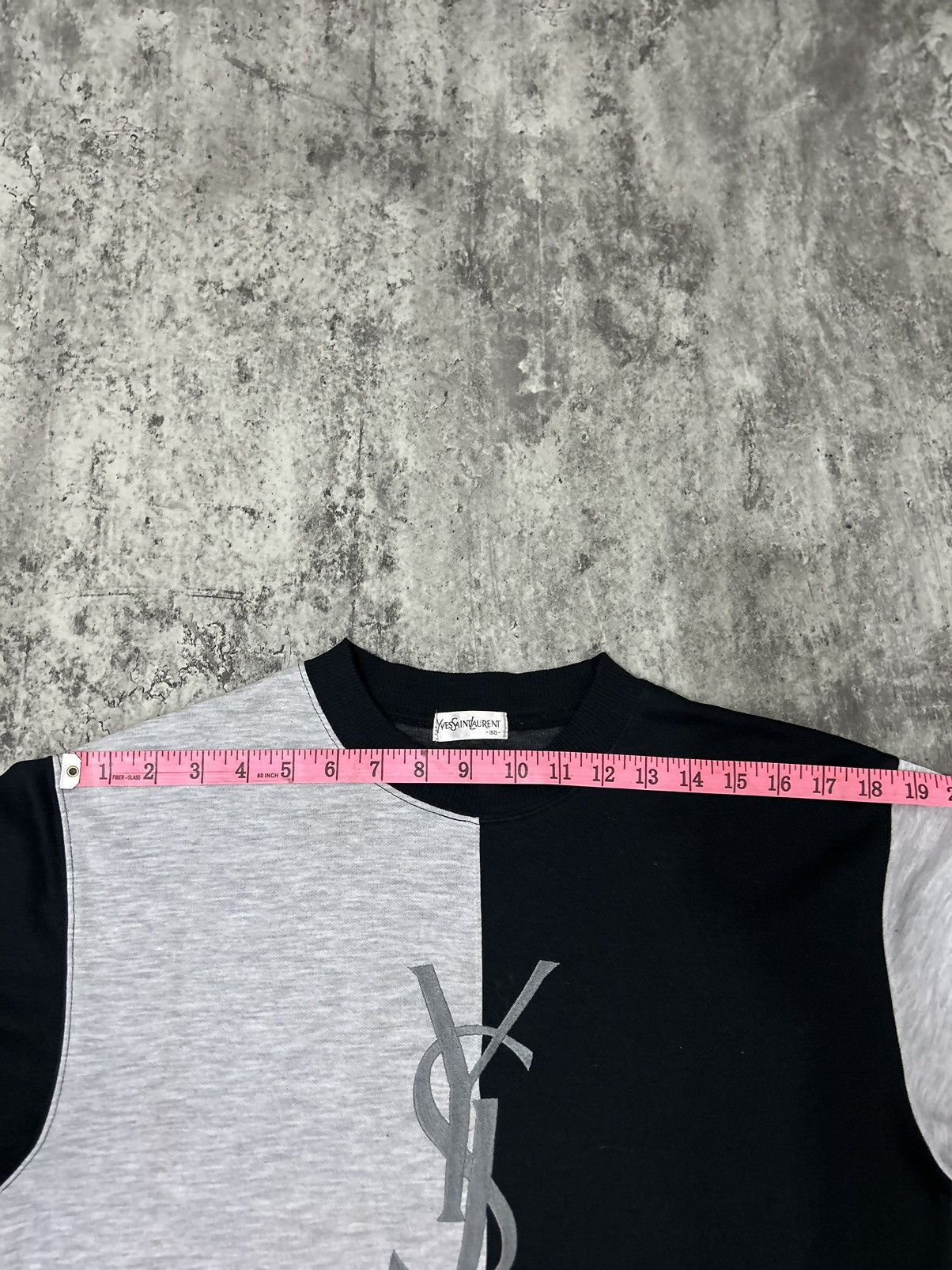Yves Saint Laurent Vintage Yvessaintlaurent Big Logo two tone Long sleve Size US M / EU 48-50 / 2 - 13 Thumbnail