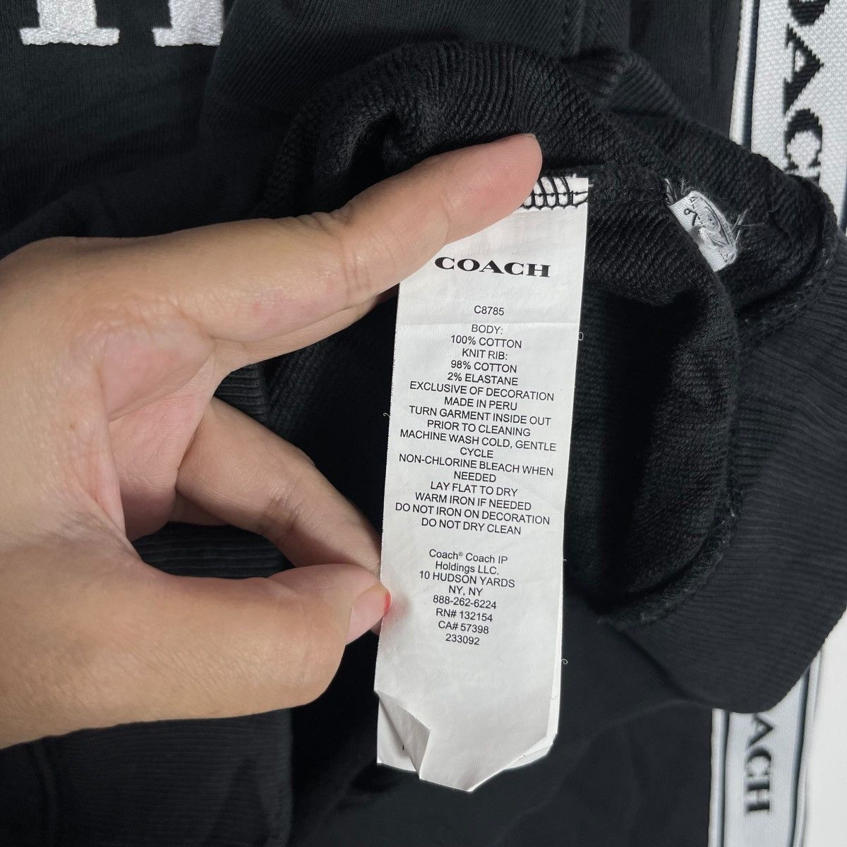 Coach COACH Logo Tape Crewneck Sweatshirt Made in Peru Size S Size US S / EU 44-46 / 1 - 5 Thumbnail