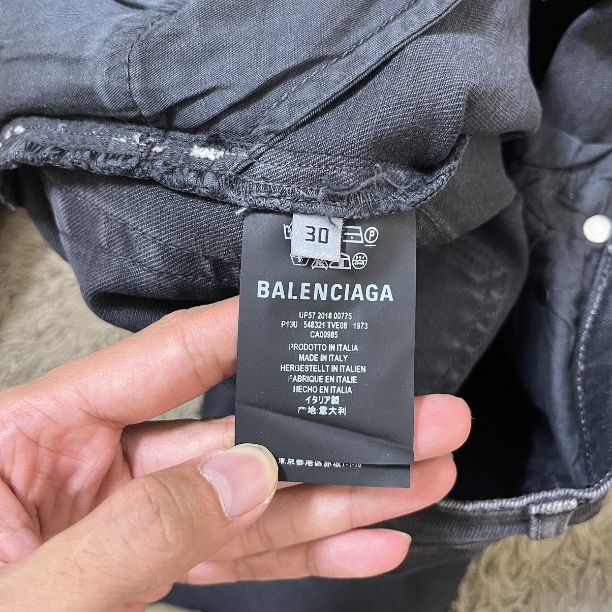 Balenciaga Balenciaga Distressed Stretchable Skinny Jeans Size US 29 - 13 Thumbnail