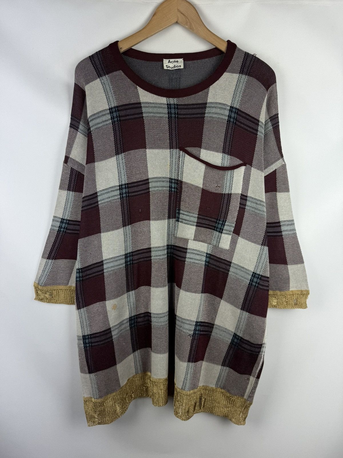 Acne Studios Acne Studios Beah Check SS17 Ladies Oversized Sweater Dress Size XS / US 0-2 / IT 36-38 - 1 Thumbnail