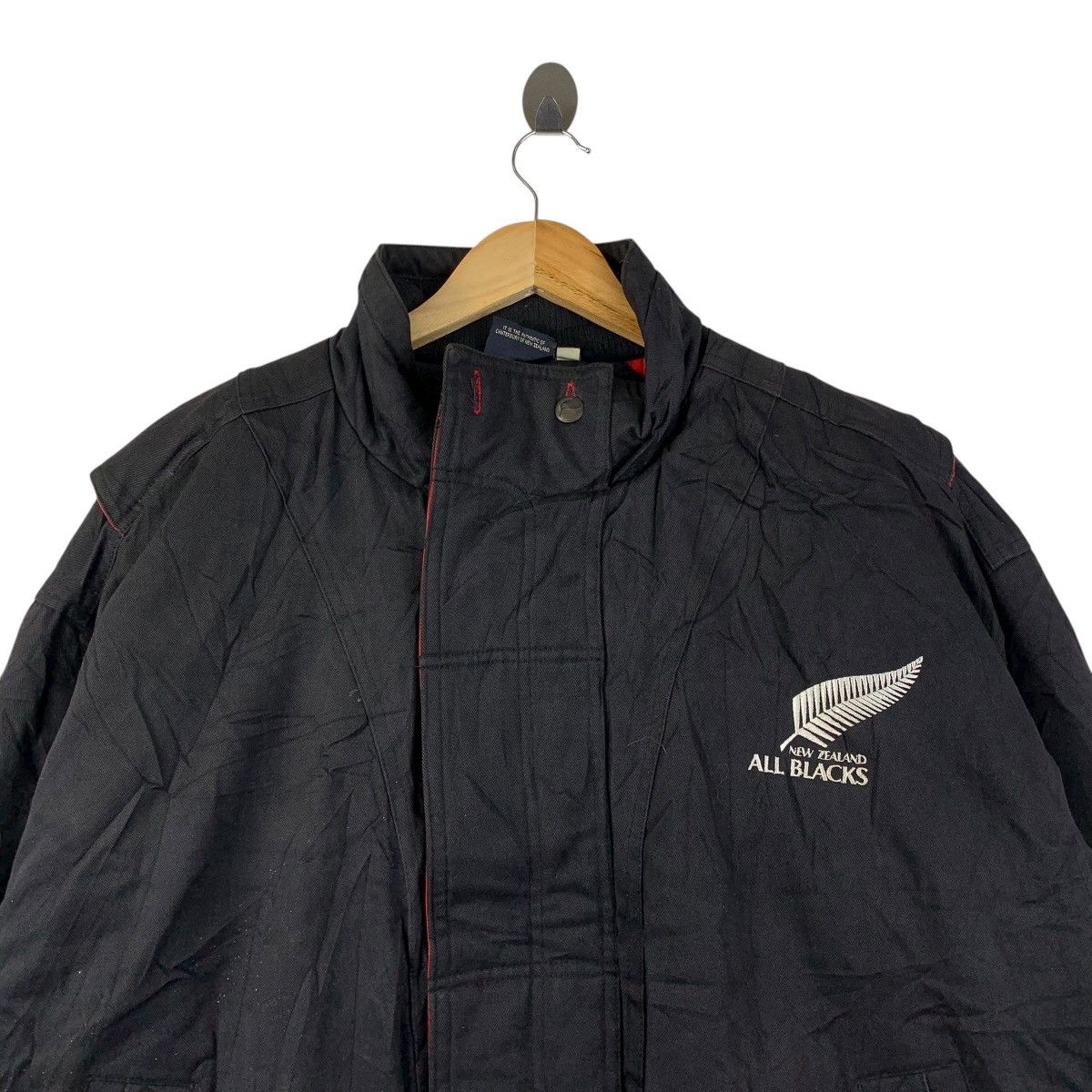 Canterbury of New Zealand Vintage CANTERBURY All Blacks Rugby Jacket Black Size US L / EU 52-54 / 3 - 2 Thumbnail