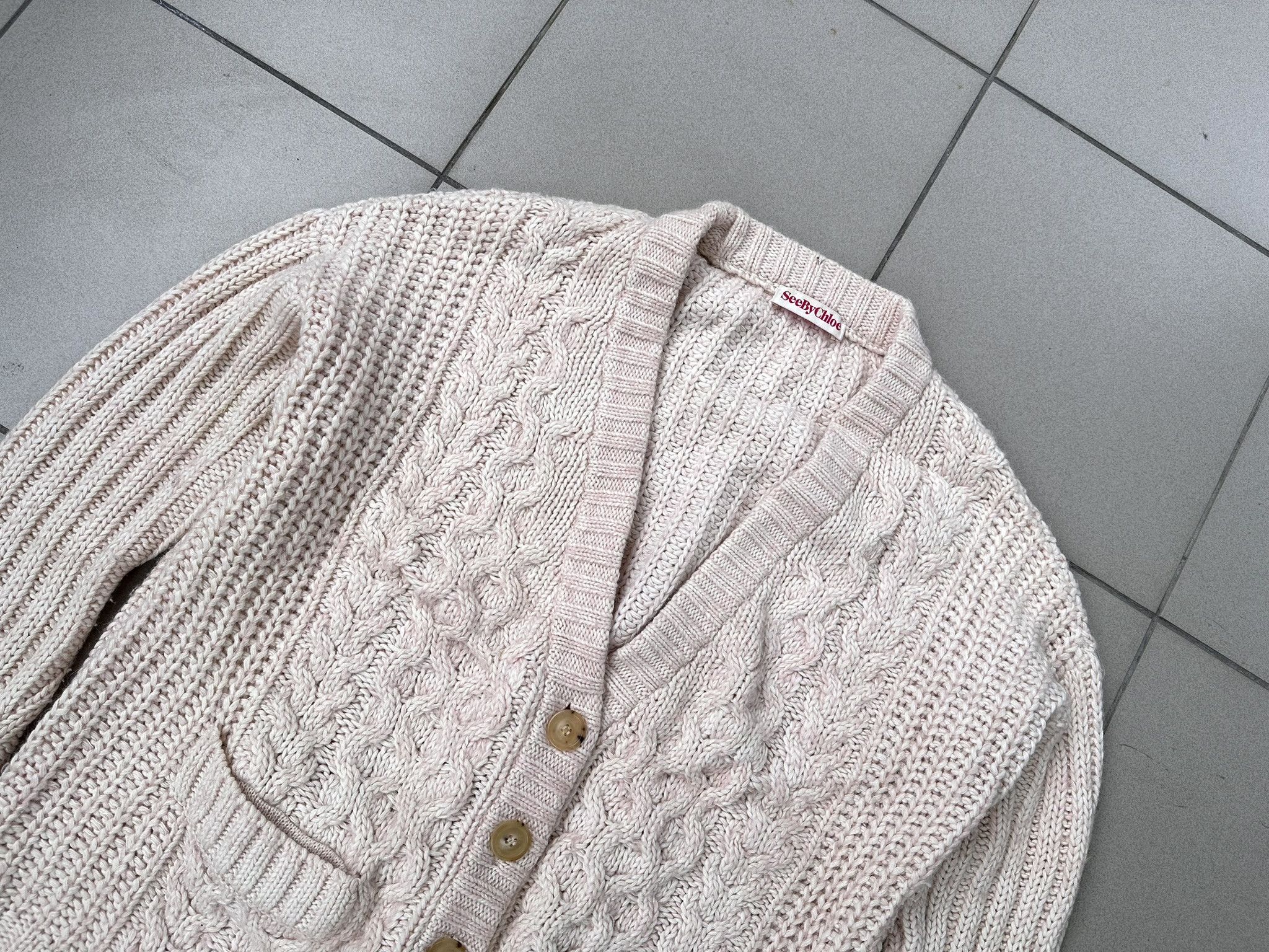 Designer See by Chloe wool cardigan oversize Size US L / EU 52-54 / 3 - 2 Thumbnail