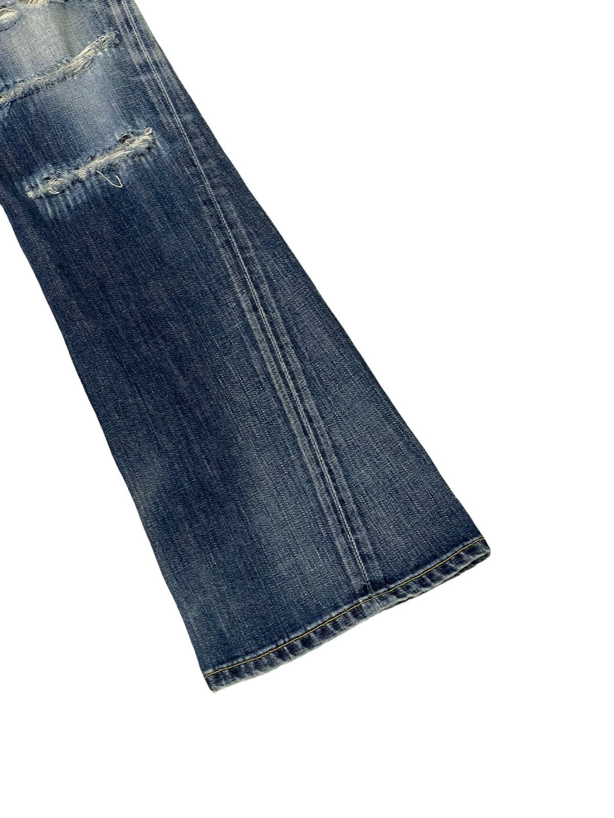 Edwin Flare Jeans Edwin Japan Faded Distress Boot Cut 6🟦7 Size US 30 / EU 46 - 4 Thumbnail