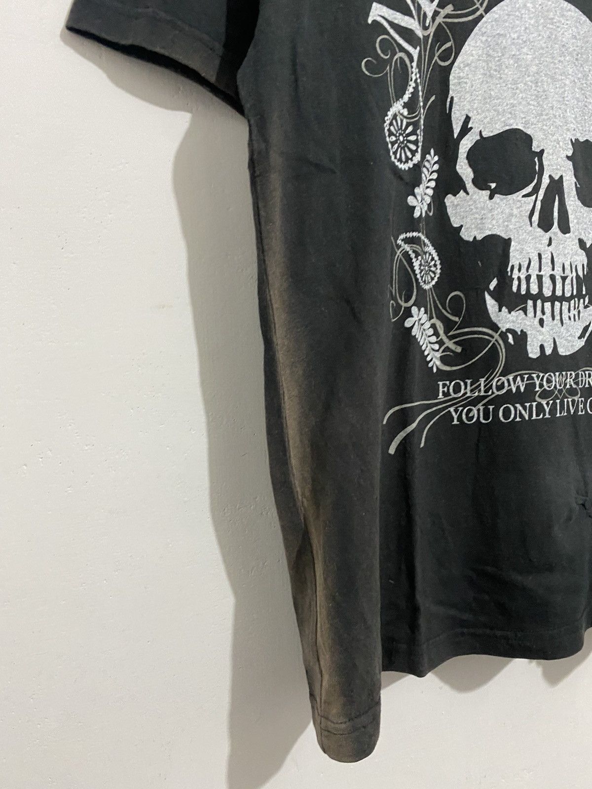 If Six Was Nine × Japanese Brand × Le Grande Bleu (L.G.B.) Japanese Skull Tee Lgb Styled Faded Shirt Size US M / EU 48-50 / 2 - 4 Thumbnail