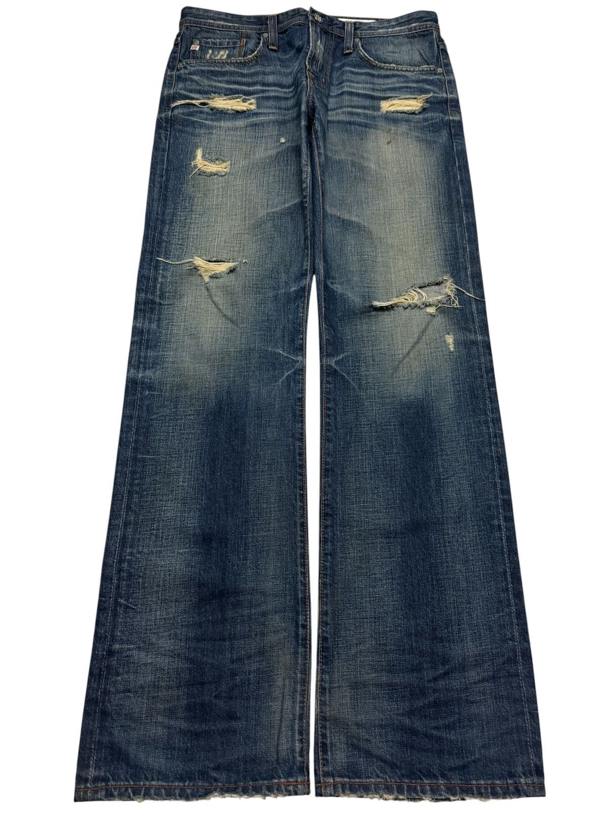 If Six Was Nine AG ADRIANO GOLDSCHMIED GRUNGE RUSTY CLAWMARK MUDWASH DISTRES Size US 32 / EU 48 - 1 Thumbnail