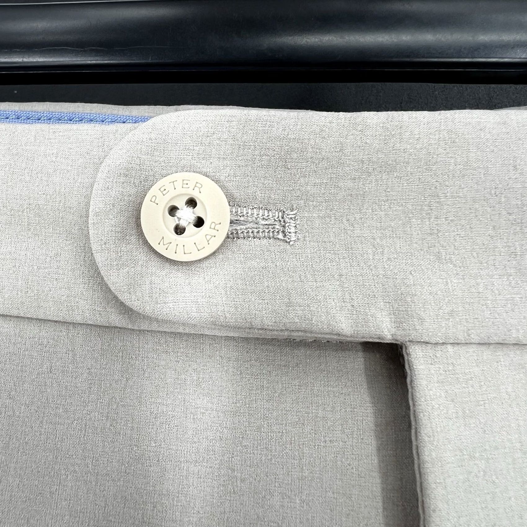 Peter Millar Peter Millar Men's Khaki Flat Front Pants Size 40x30 Beige Twill Chino Regular Straight Zipper Button Pockets Crown Crafted Size US 40 / EU 56 - 2 Thumbnail