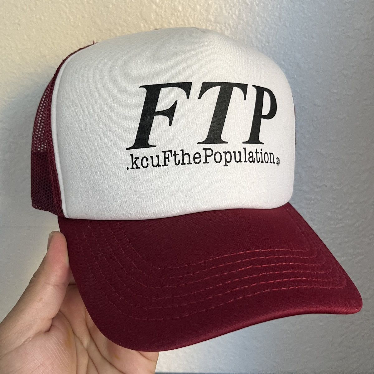 Fuck The Population 2025’ Fuck The Population FTP OG Logo Foam Trucker Hat O/S Size ONE SIZE - 1 Thumbnail