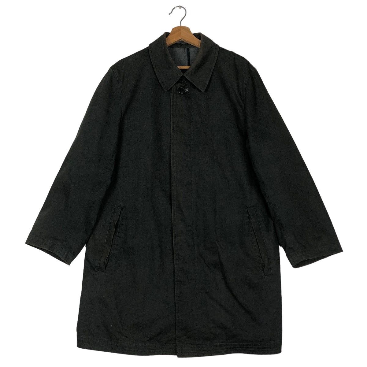 Issey Miyake 🔥Vintage Long Jacket Rich Black Junmen Japan Made Size US L / EU 52-54 / 3 - 1 Thumbnail