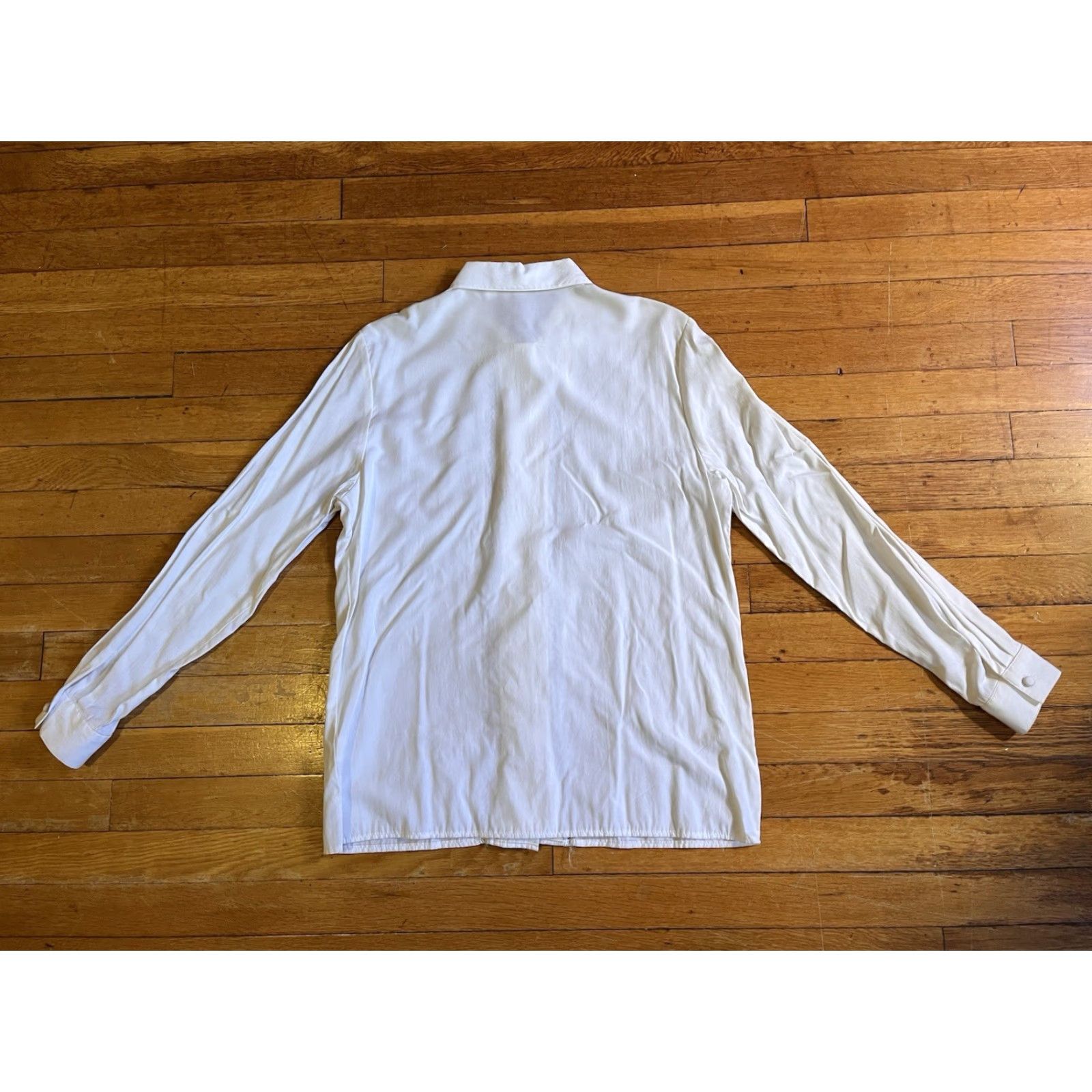 Brooks Brothers VINTAGE Brooks Brothers Shirt Women’s 10 White Button-Up Pintucked Decorative Placket Casual Modern Classic Womens Size L / US 10 / IT 46 - 7 Thumbnail
