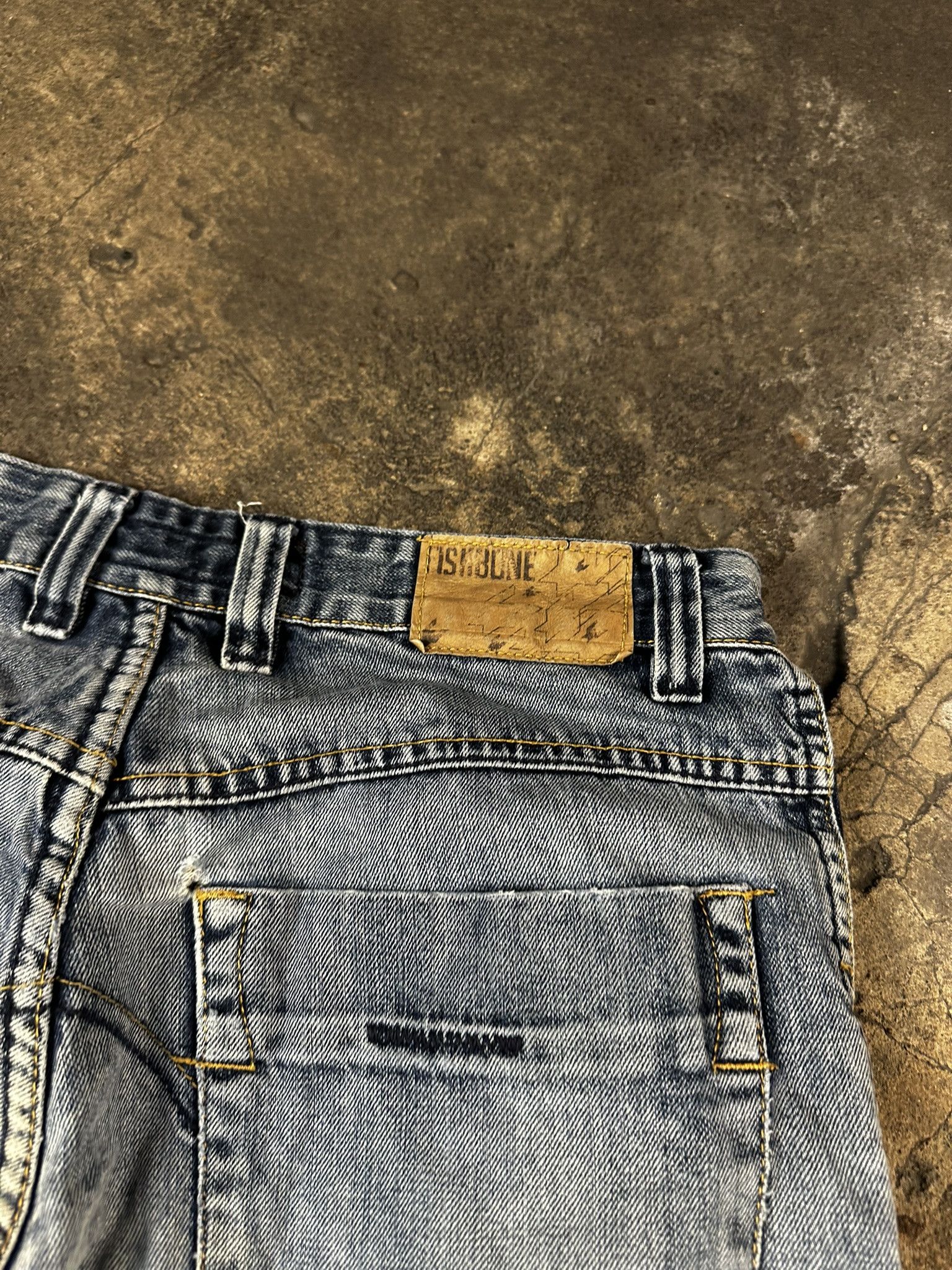 JNCO × Vintage Y2k JNCO Style Fishbone Faded Oversized Jeans Shorts Jorts Size US 34 / EU 50 - 7 Thumbnail