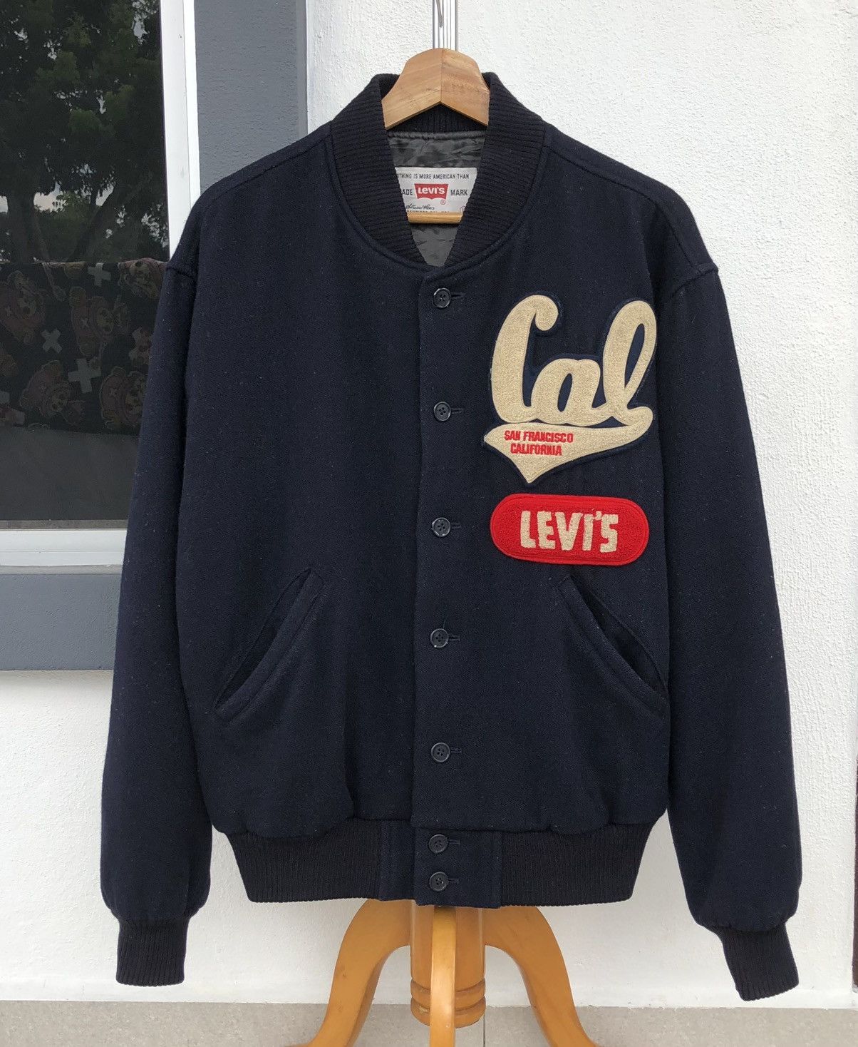 Levi's Vintage 90's Levis Wool Varsity Jacket Size US L / EU 52-54 / 3 - 1 Thumbnail