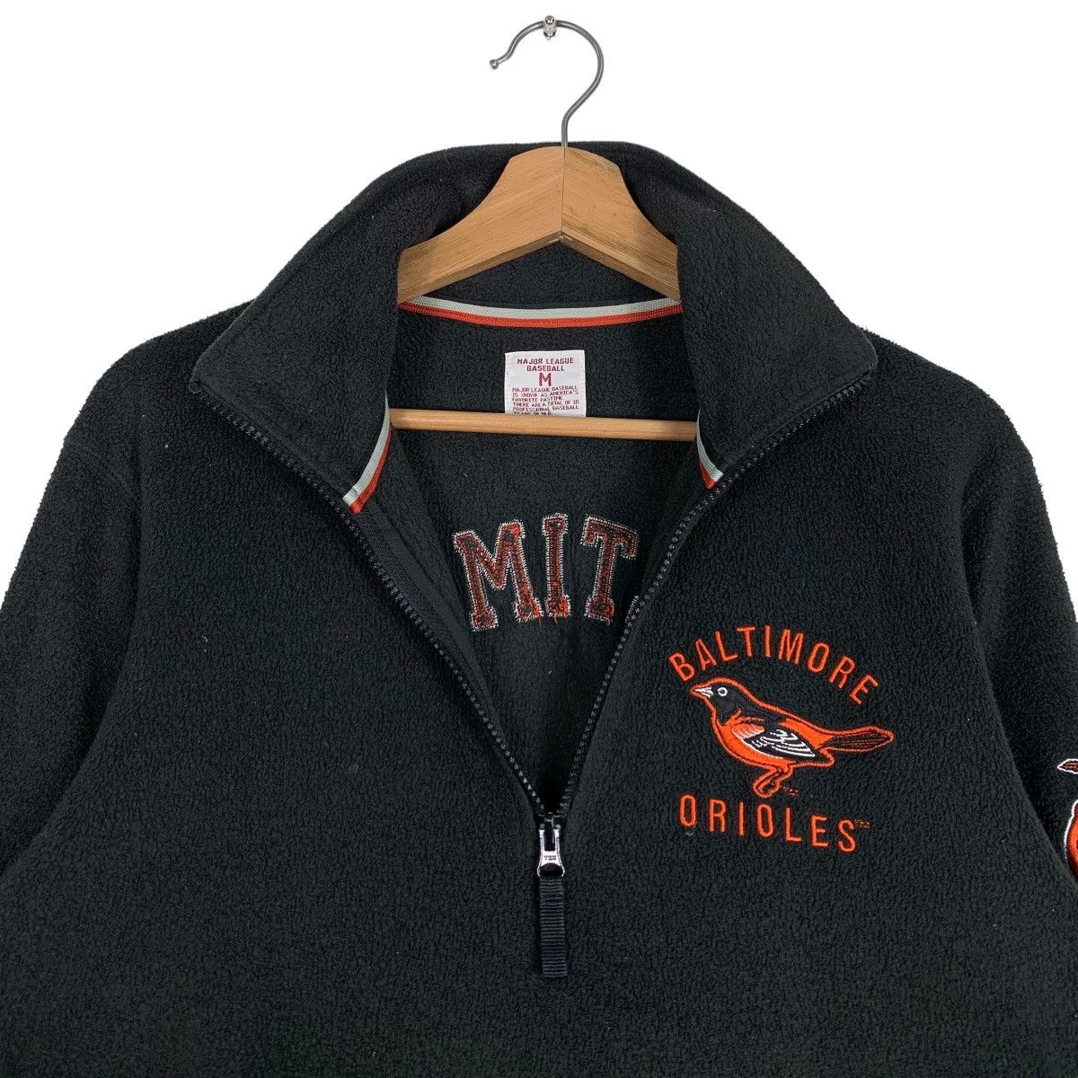 MLB BALTIMORE ORIOLES Big Logo HalfZip Pullover Fleece #0609-C28 Size US M / EU 48-50 / 2 - 8 Thumbnail