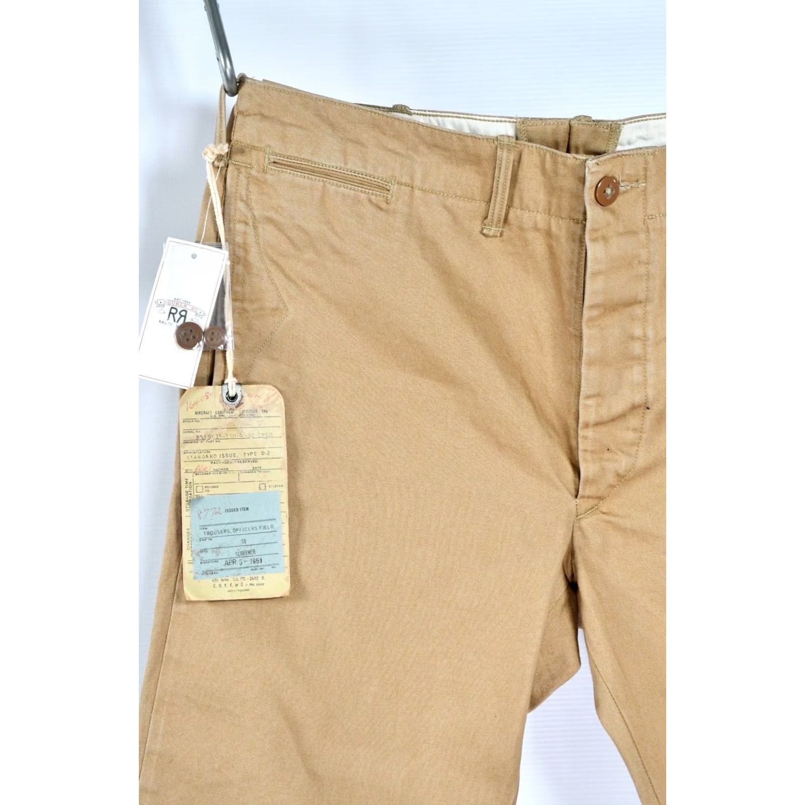Ralph Lauren RRL Ralph Lauren Officer's Field Chino Pants size 29 Mens Pants Beige Cotton Front Pleated Modern Classic Fit Regular Color Beige 29 Mens Size US 29 - 3 Thumbnail
