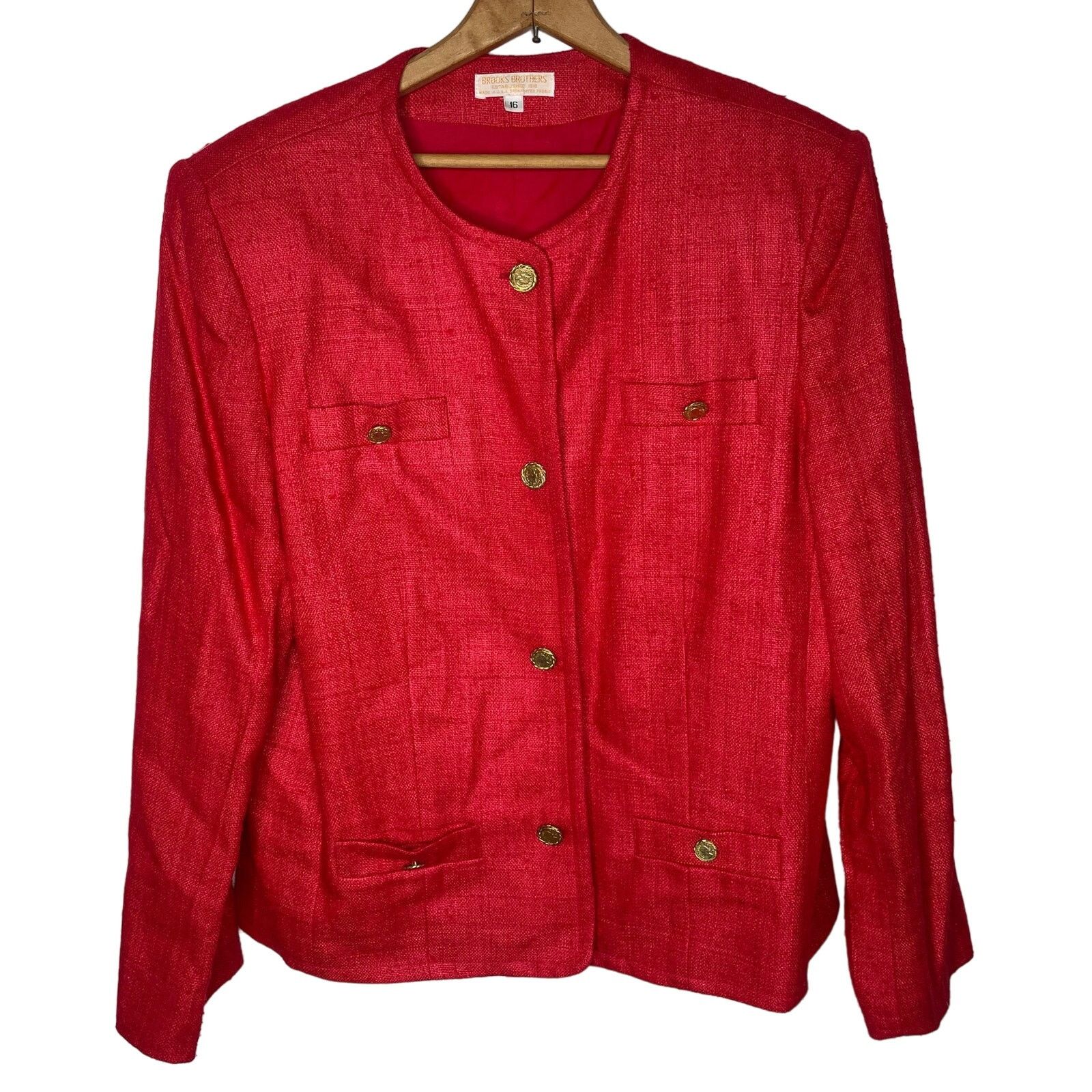 Brooks Brothers Vintage Brooks Brothers Silk Tweed Jacket Size XL / US 12-14 / IT 48-50 - 1 Thumbnail
