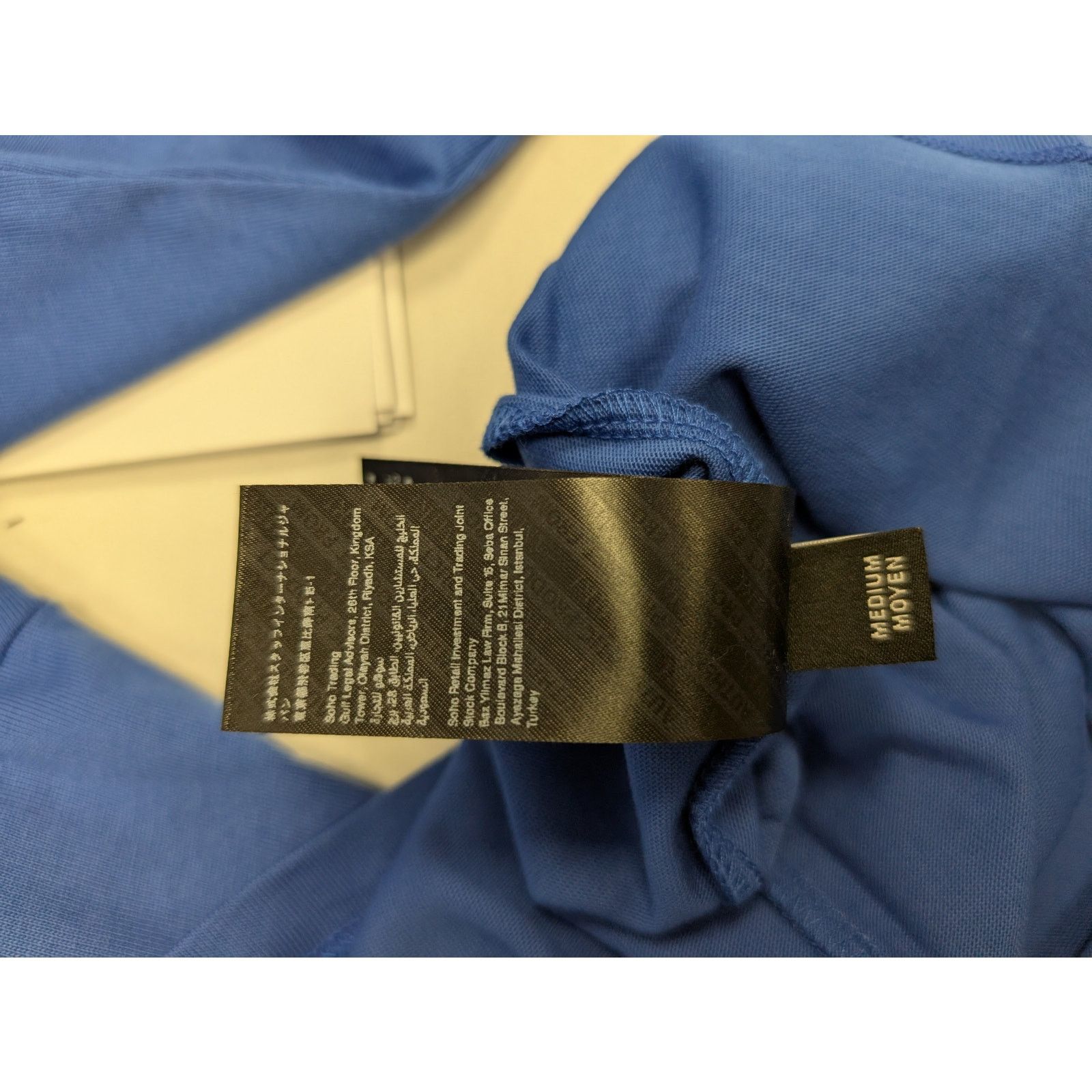 Amiri o1rshd1 Bones Stacked Long Sleeve Tee T-Shirt in Blue Size US M / EU 48-50 / 2 - 16 Thumbnail