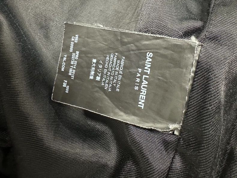 Saint Laurent Paris Saint Laurent Paris Saint Laurent Black Jacket with Stripe Size US M / EU 48-50 / 2 - 4 Thumbnail