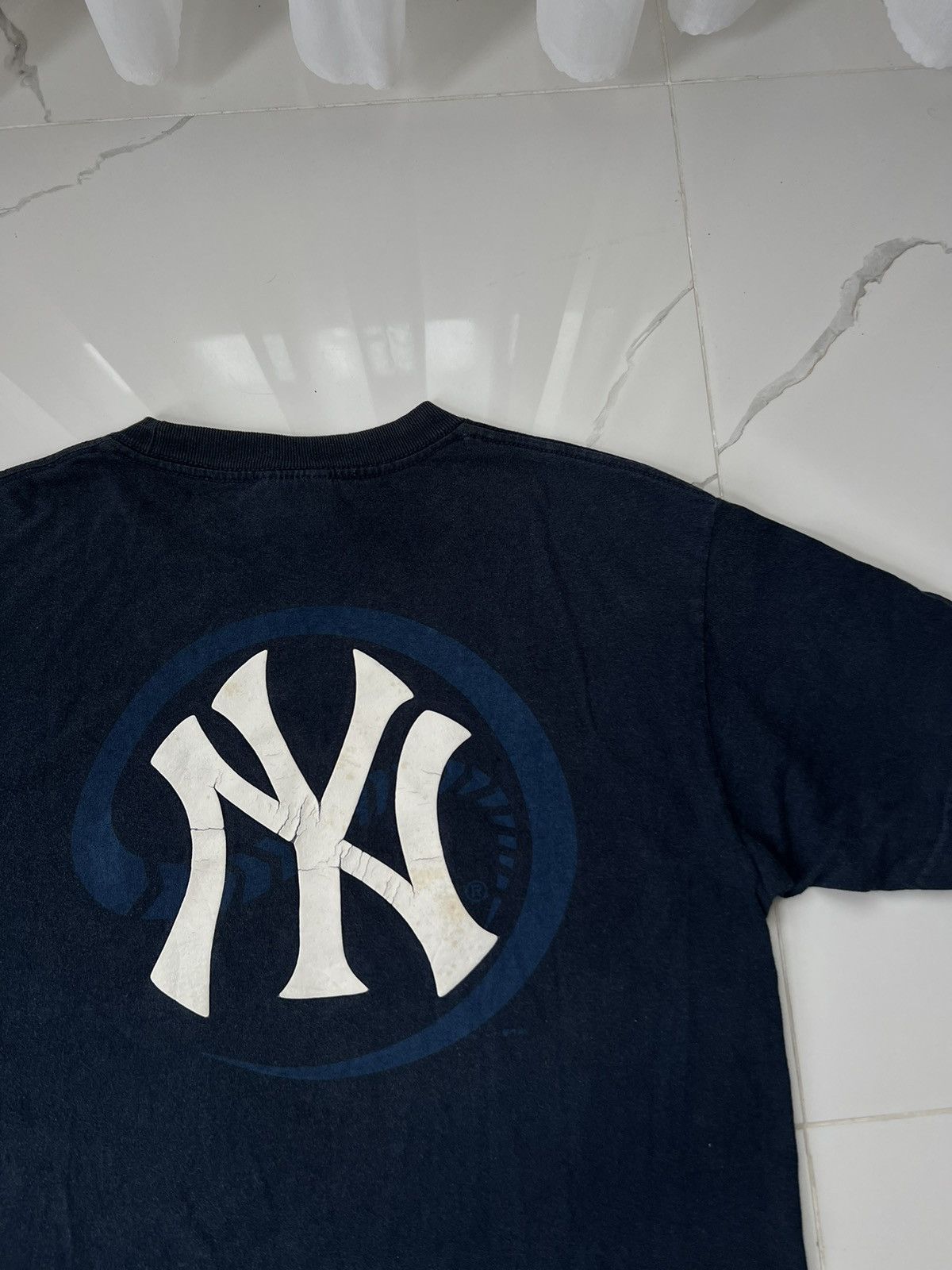 New York Yankees × Nike × Vintage 90’s RARE NIKE NY YANKEES BASEBALL Y2K BIG LOGO TEE Size US S / EU 44-46 / 1 - 3 Thumbnail