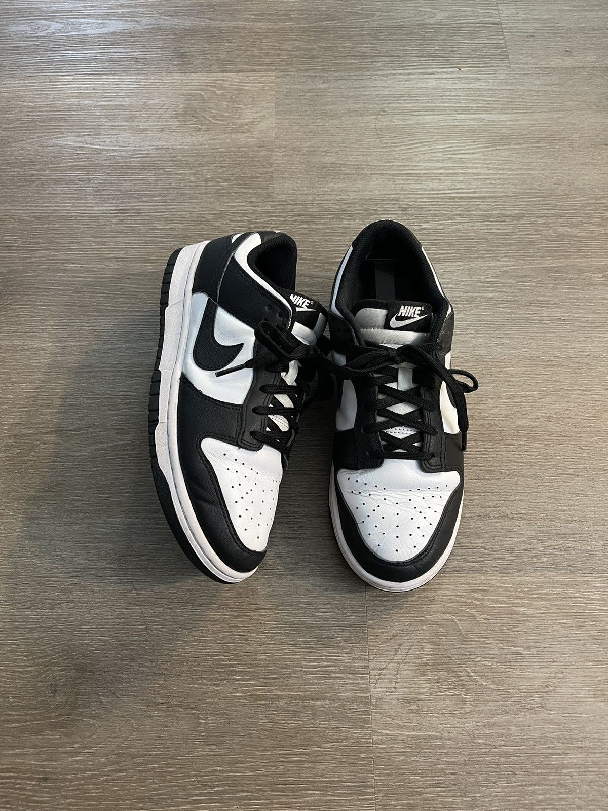 Nike Nike Dunk Low Black White Panda Used Size 8 No Box Size US 8 / EU 41 - 2 Thumbnail