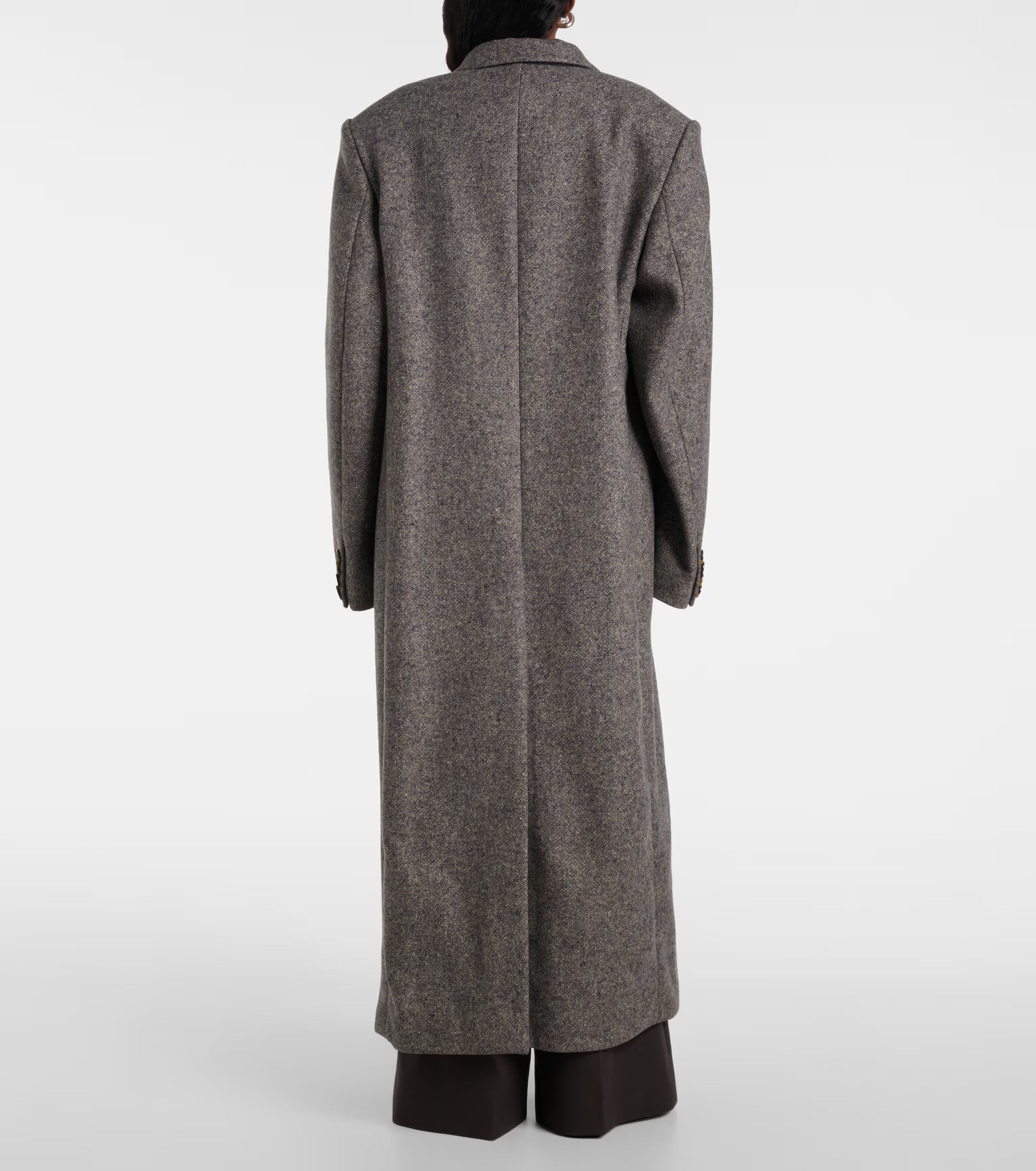 Stella McCartney o1s22i1n1024 Maxi Tweed Coat in Grey Size M / US 6-8 / IT 42-44 - 3 Thumbnail