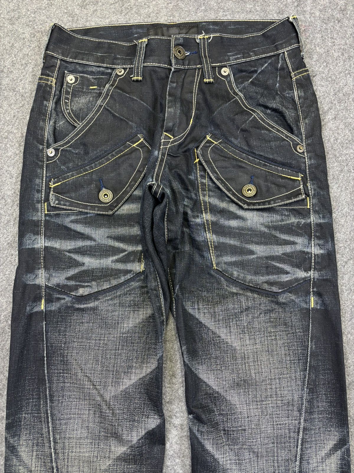 Japanese Brand 💥90s Style Fades💥Back Number Multipockets Denim K40 Size US 30 / EU 46 - 3 Thumbnail