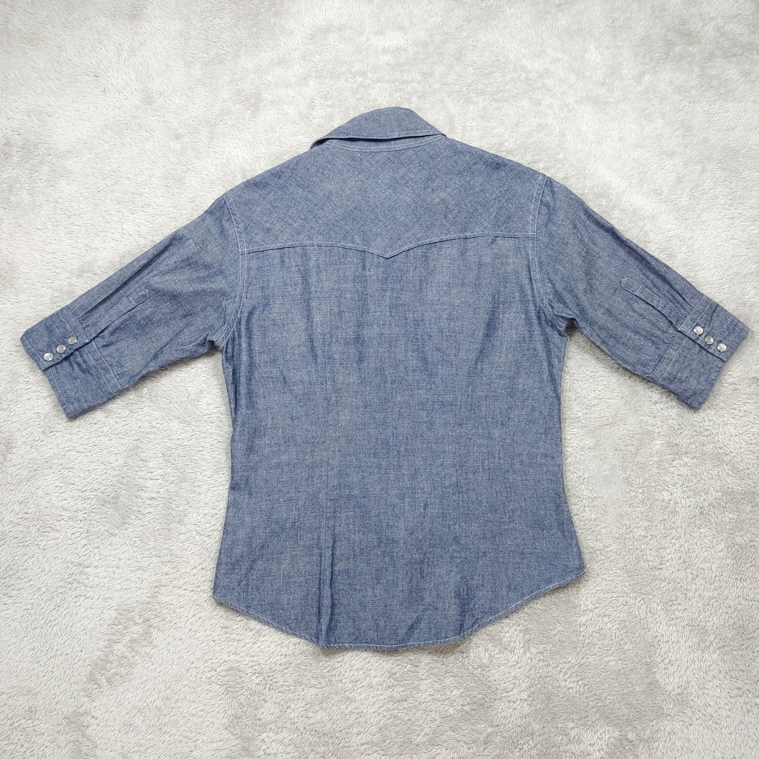 RALPH LAUREN SPORT DENIM PEARL SNAP BUTTON UP SHIRT SIZE