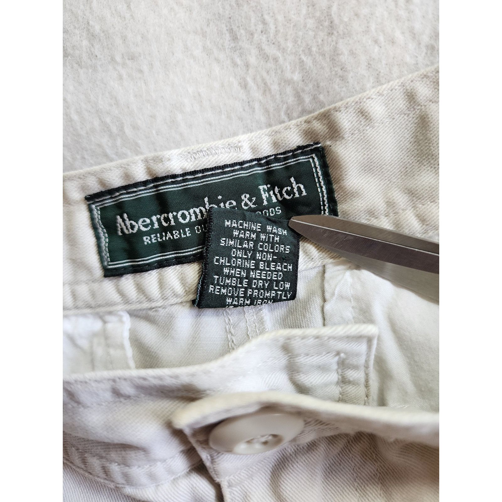 Abercrombie & Fitch VTG Abercrombie & Fitch 90s Y2K Cargo Shorts Size 6 Khaki Size 28" / US 6 / IT 42 - 4 Thumbnail
