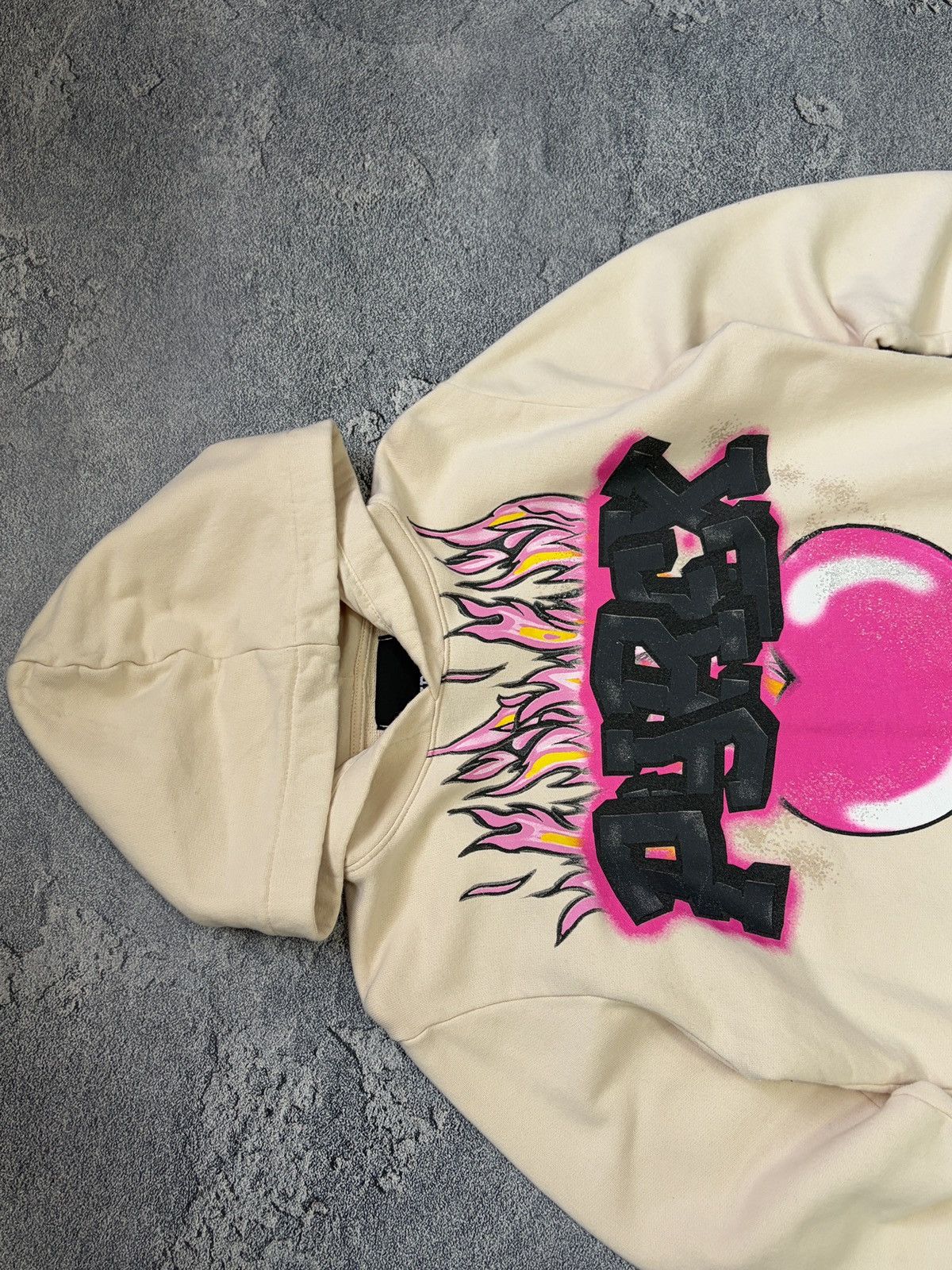 Pyrex Vision Pyrex Original Graffiti Heart Hoodie Beige Pink Flame M Size M / US 6-8 / IT 42-44 - 9 Thumbnail