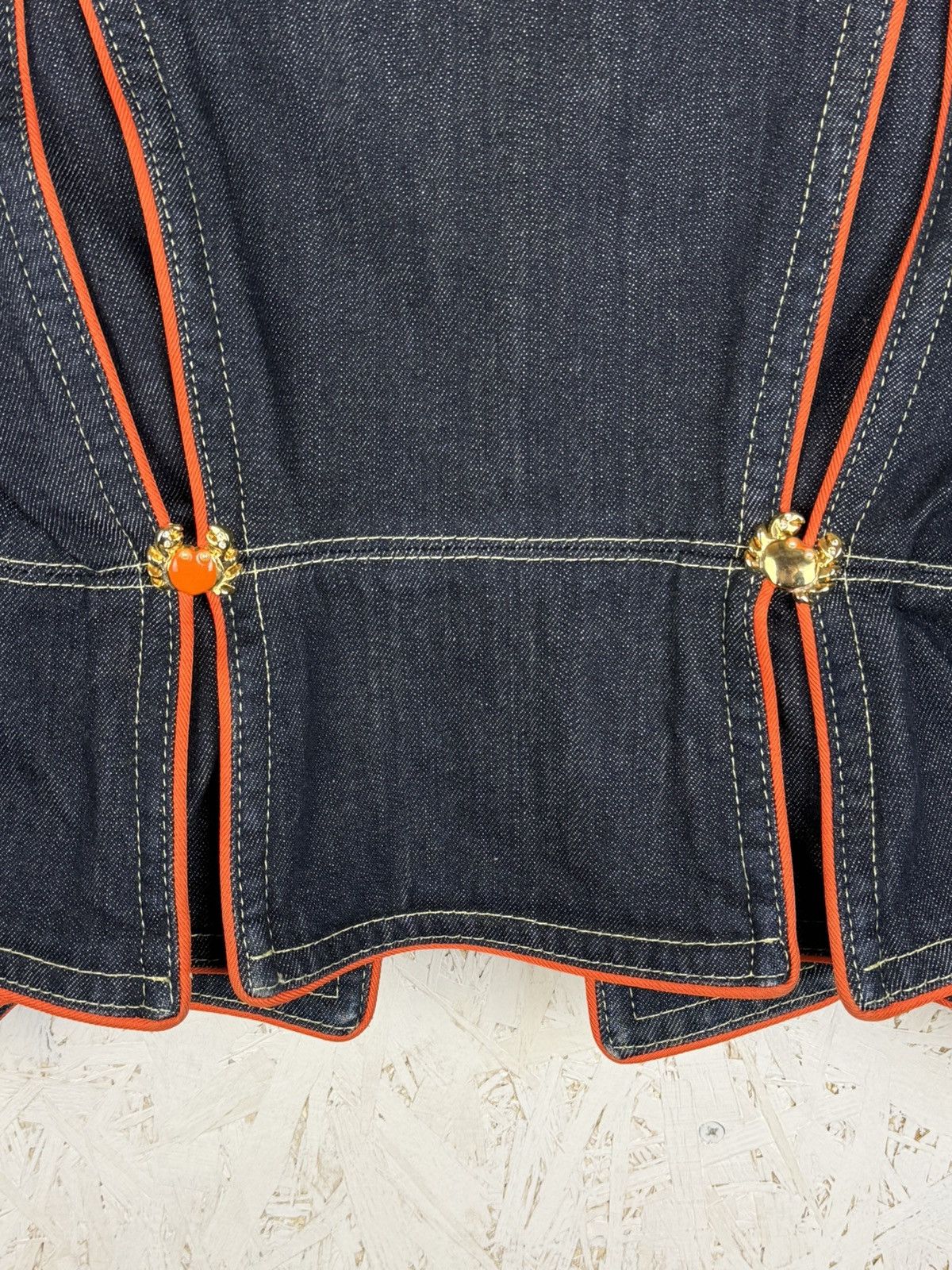 Dsquared2 Vintage Dsquared2 SS2005 Runway Crab Denim Jacket Size 40 Size S / US 4 / IT 40 - 8 Thumbnail