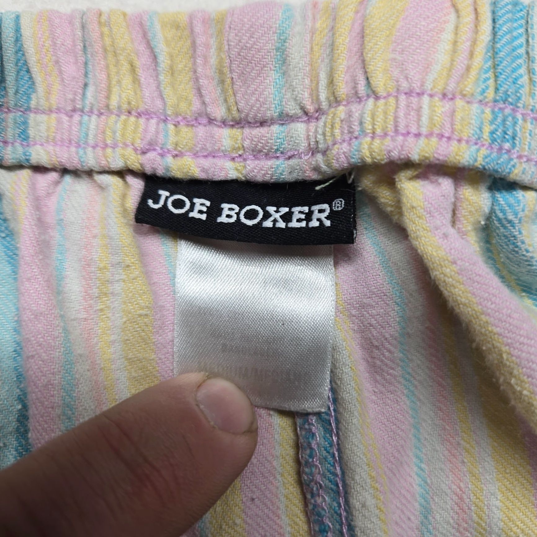 Joe Boxer Joe Boxer Pajama Pants Striped Multicolor Adult Women's M Medium Blue Christmas Geometric Fleece Polyester Drawstring Regular Pants Womens Size 32" / US 10 / IT 46 - 3 Thumbnail