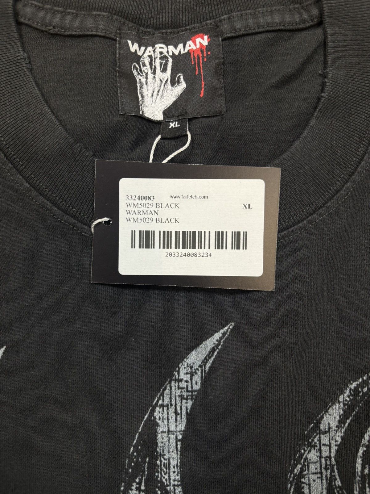 Vintage Warman Rockstar Skeleton Graphic T-Shirt, Black Size US XL / EU 56 / 4 - 6 Thumbnail