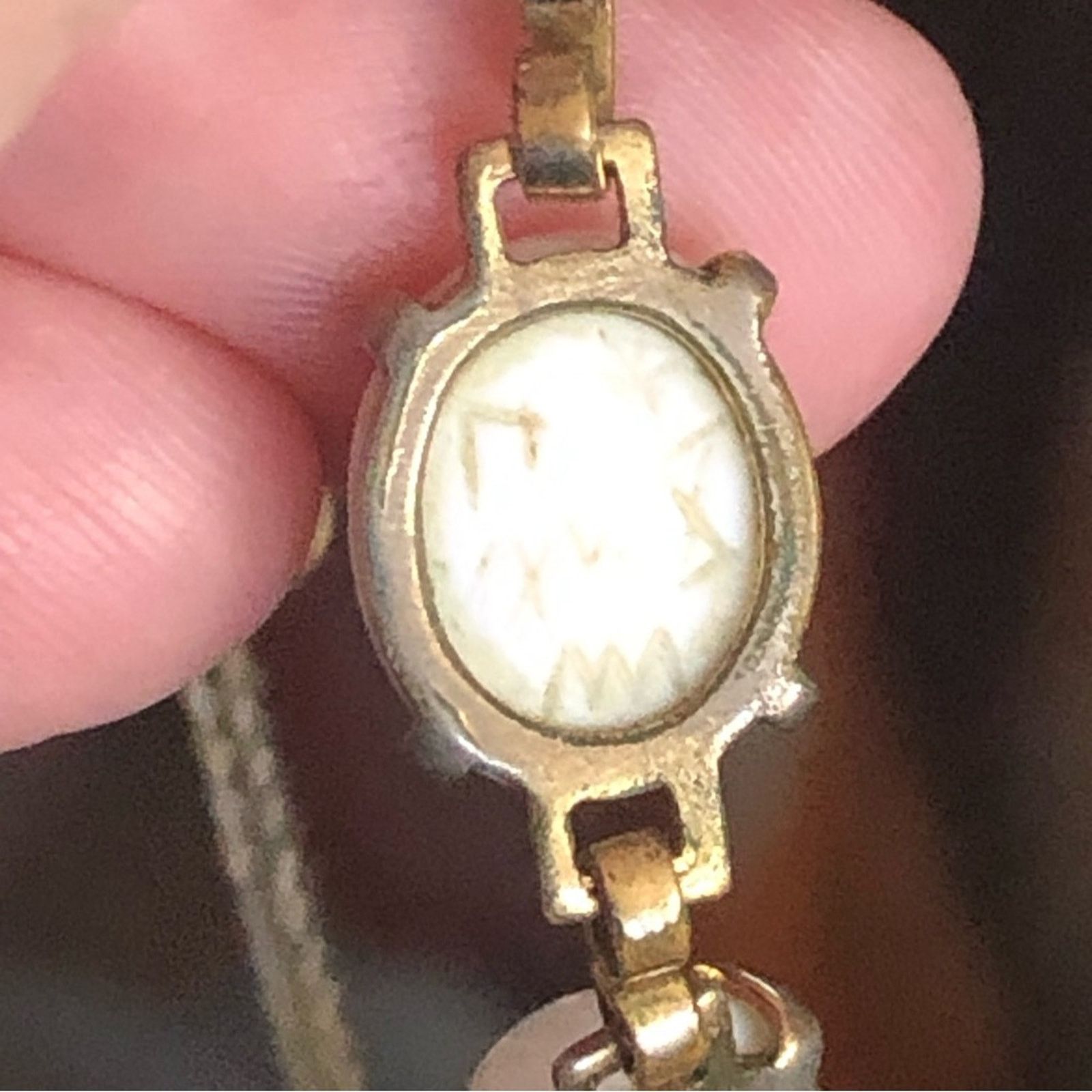 Vintage Vintage 40s-50s carved opal scarab gold bracelet Size ONE SIZE - 10 Thumbnail
