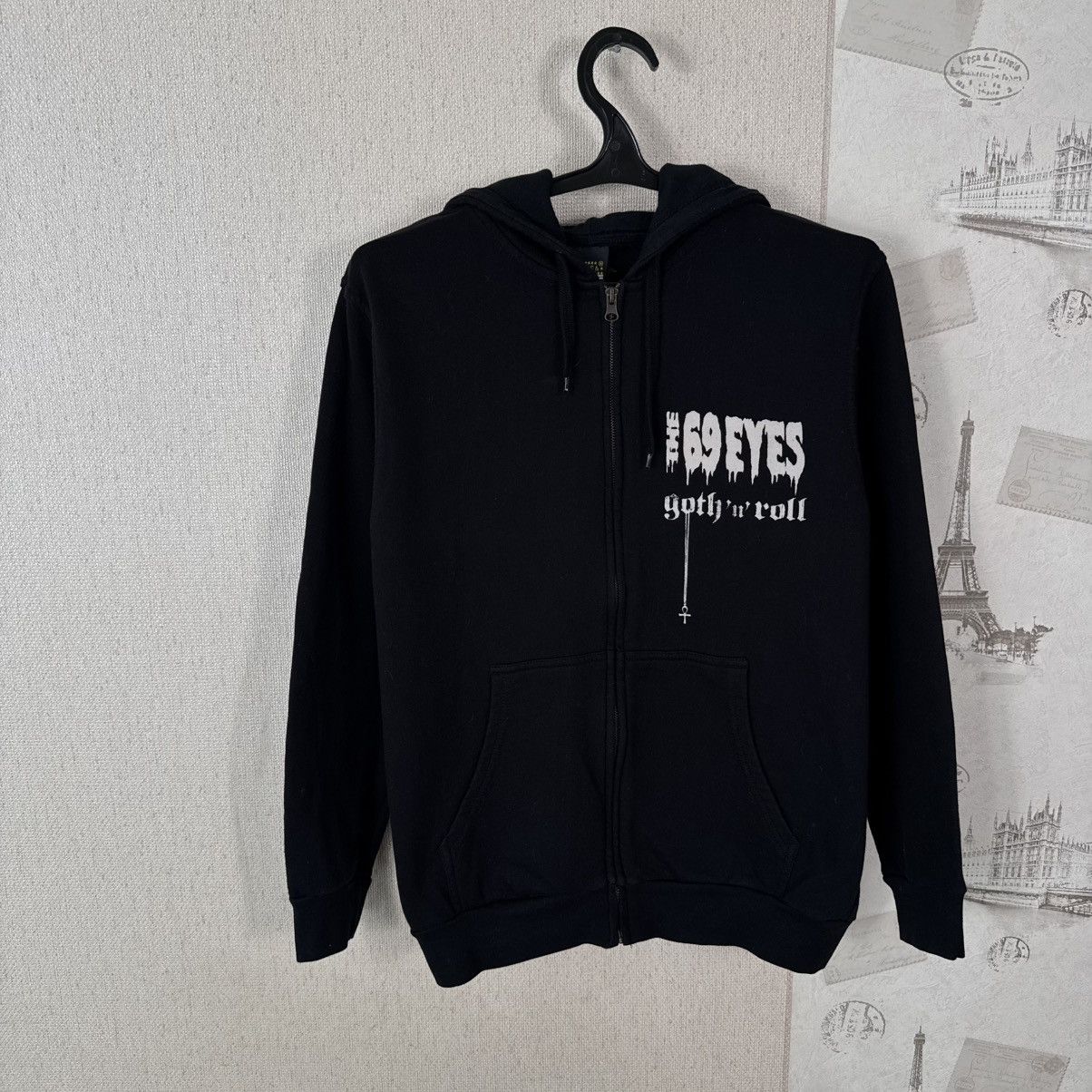 Other Vintage The 69 eyes Hoodie 00s Gothic Rock Skull Black L Size US L / EU 52-54 / 3 - 4 Thumbnail