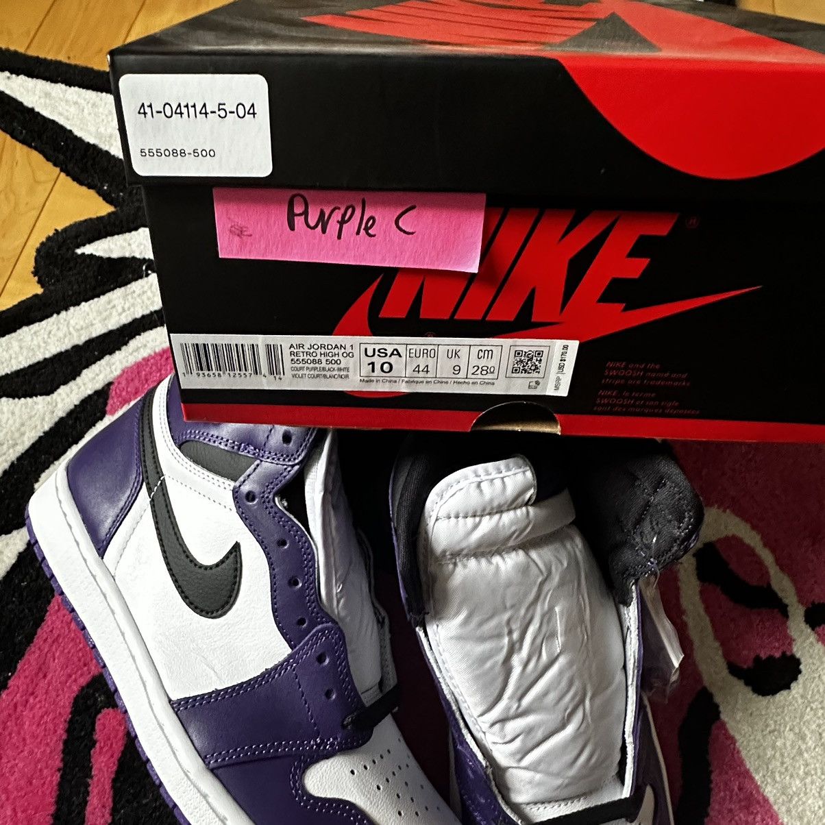 Jordan Brand Jordan 1 Retro High Court Purple White Size US 10 / EU 43 - 2 Thumbnail