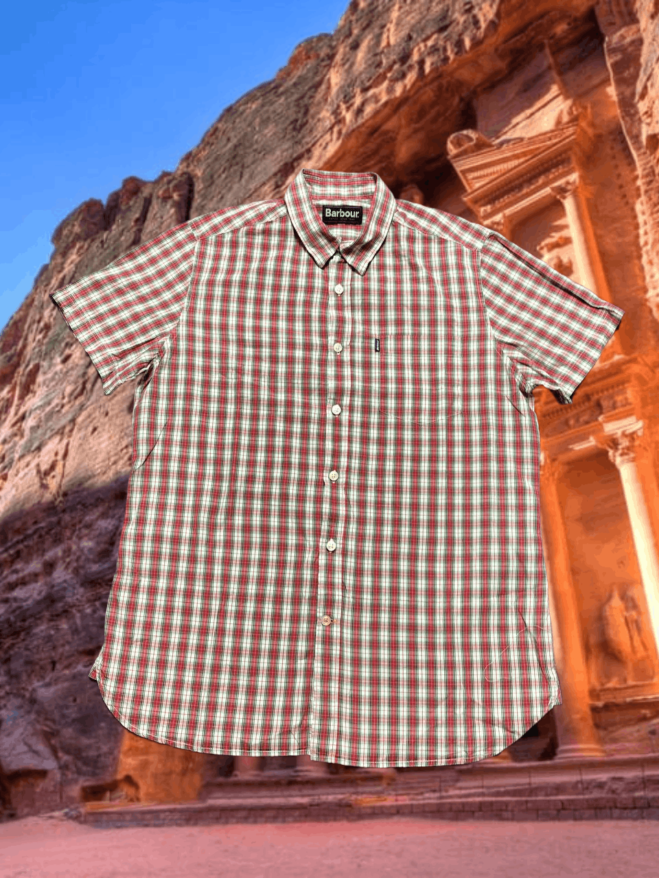 Barbour Vintage Shirt cell print Barbour logo Y2K streetwear Size US S / EU 44-46 / 1 - 1 Thumbnail