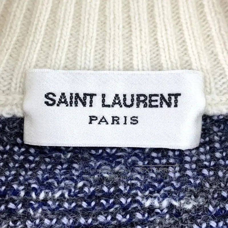 Yves Saint Laurent YSL Color-blocked Wool Cardigan for Women . Size L / US 10 / IT 46 - 5 Thumbnail