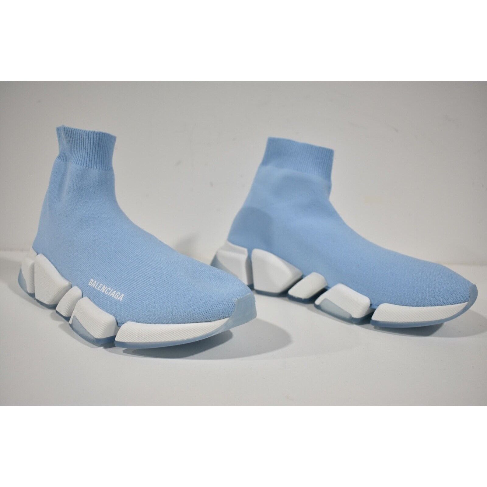 Balenciaga Balenciaga Mens Speed 2.0 Sock Blue White High Top Size US 14 / EU 47 - 3 Thumbnail