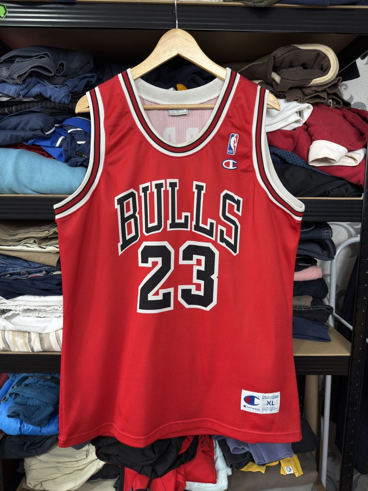 Champion × Vintage VINTAGE 90s CHAMPION JORDAN CHICAGO BULLS JERSEY TEE TSHIRT Size US XL / EU 56 / 4 - 13 Thumbnail