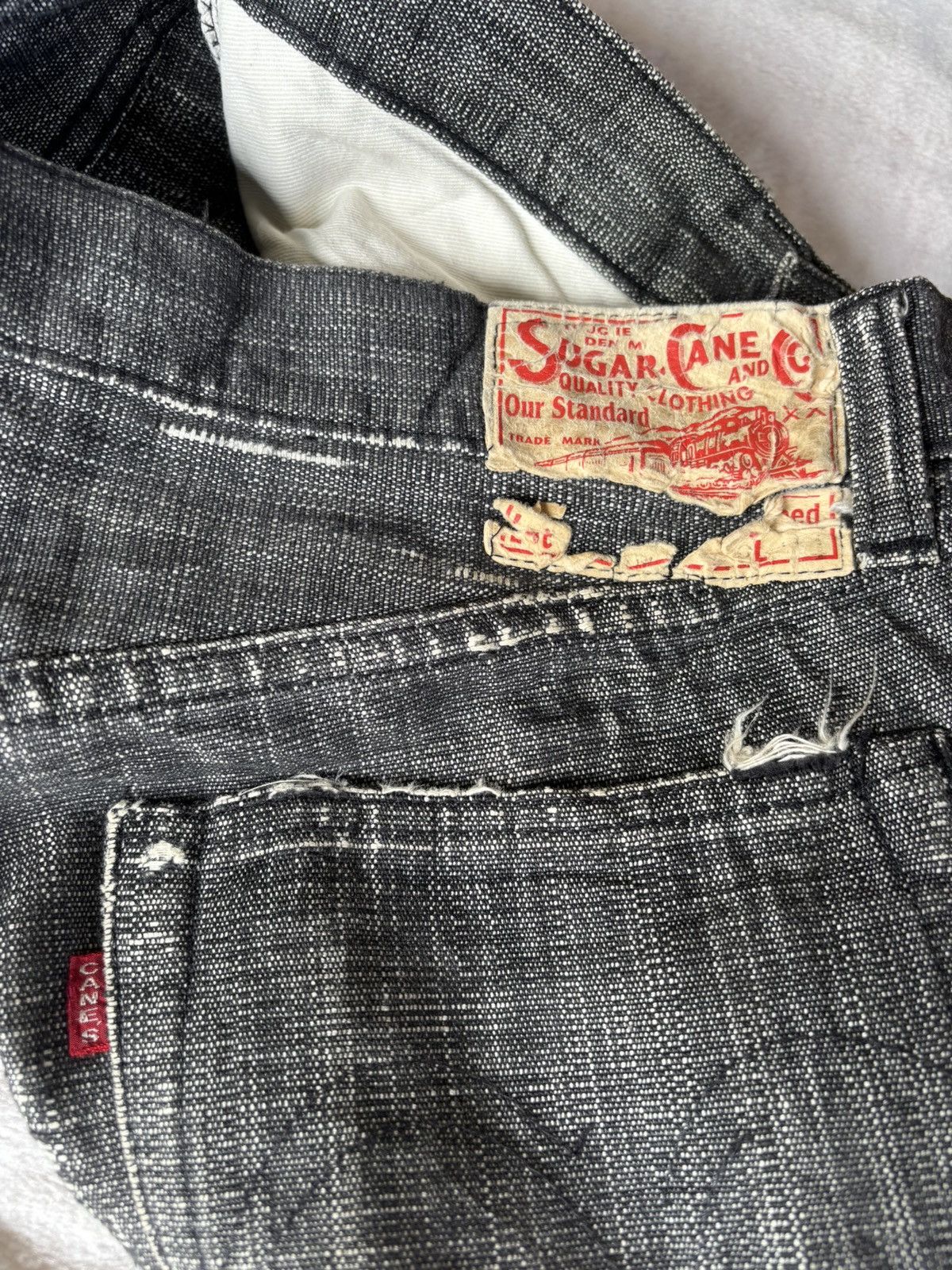 Sugar Cane 🔥VINTAGE SUGAR CANE TOYO ENTERPRISE Distressed Denim Jeans Size US 32 / EU 48 - 13 Thumbnail